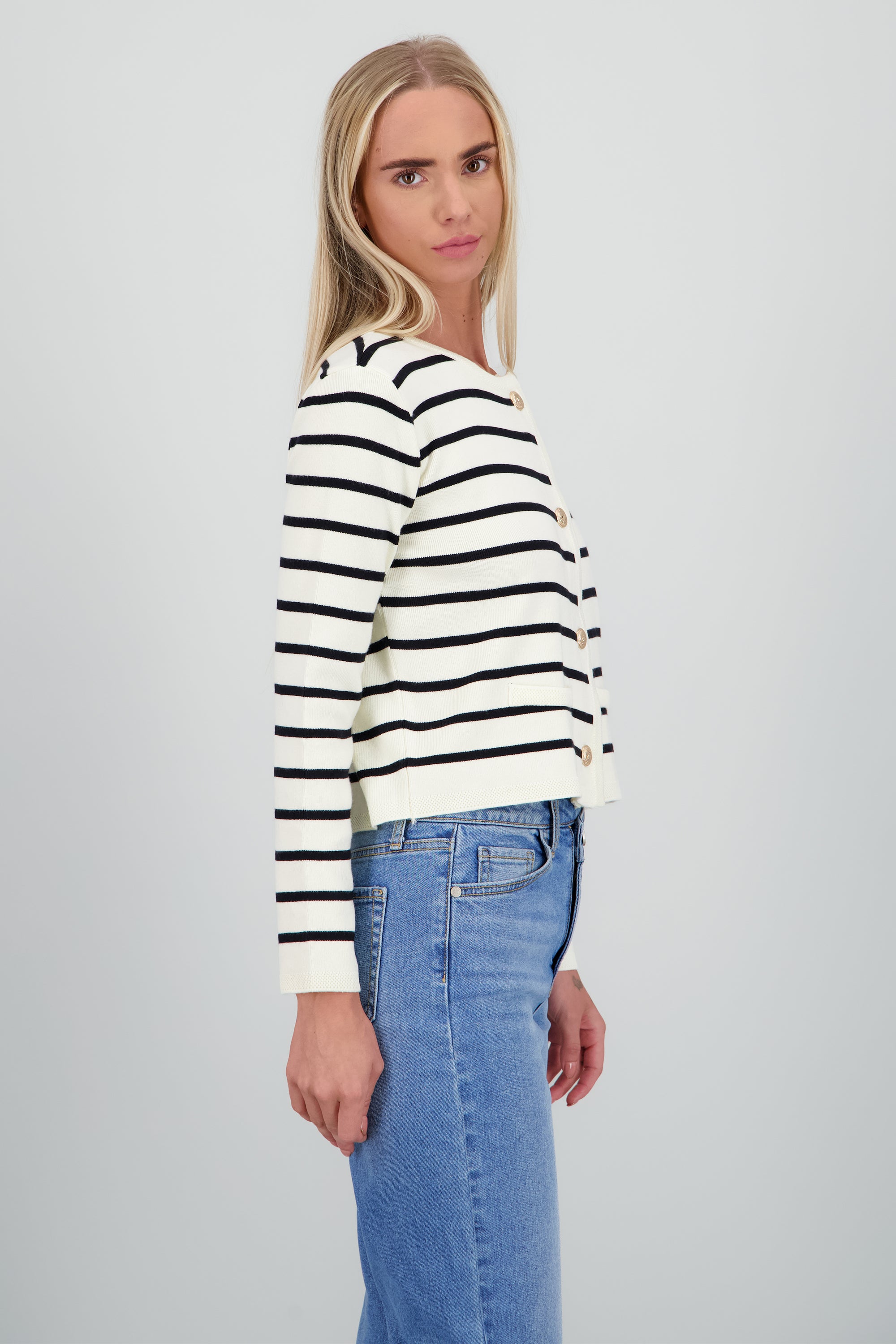 Cardigan rayas BEIGE