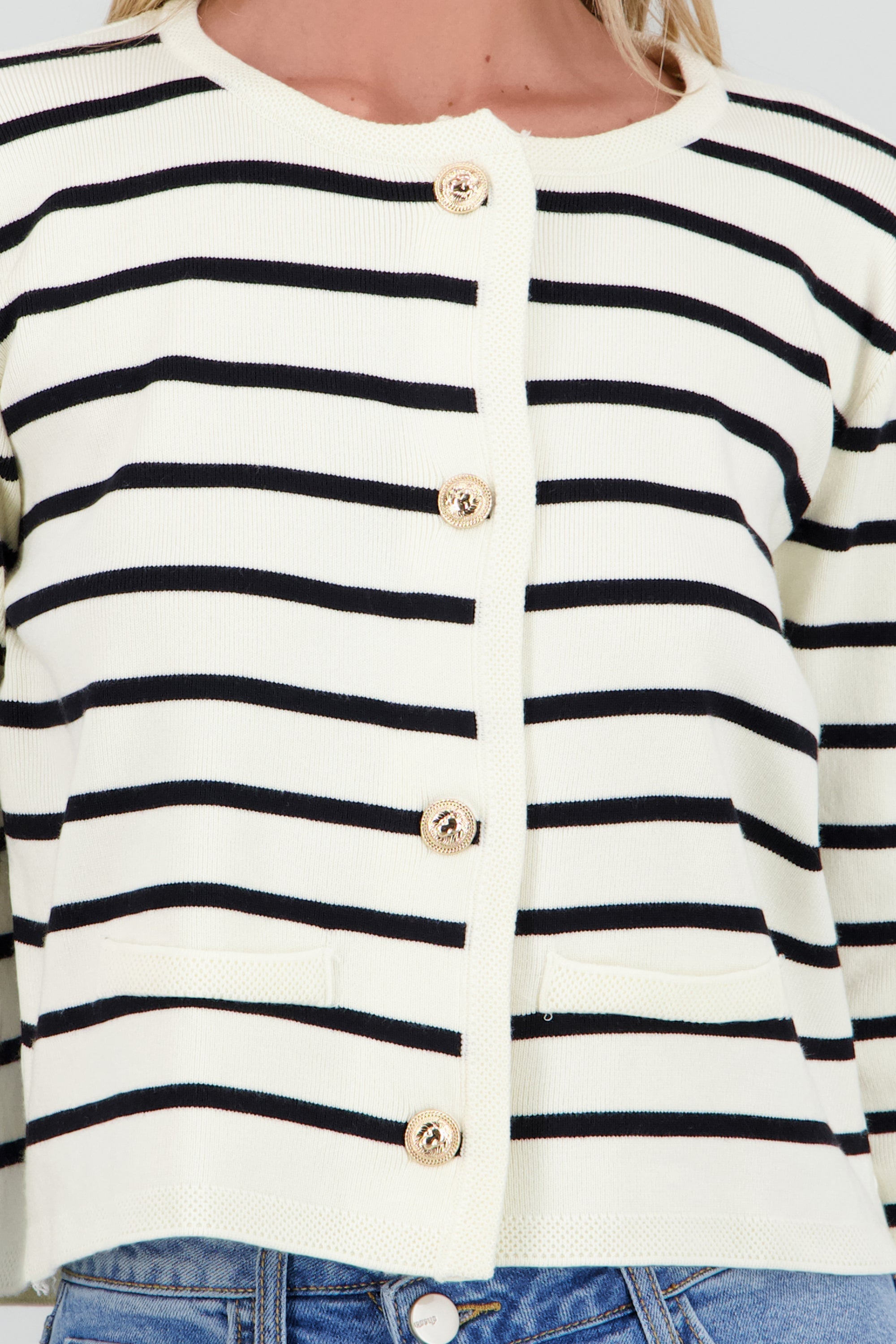 Cardigan rayas BEIGE