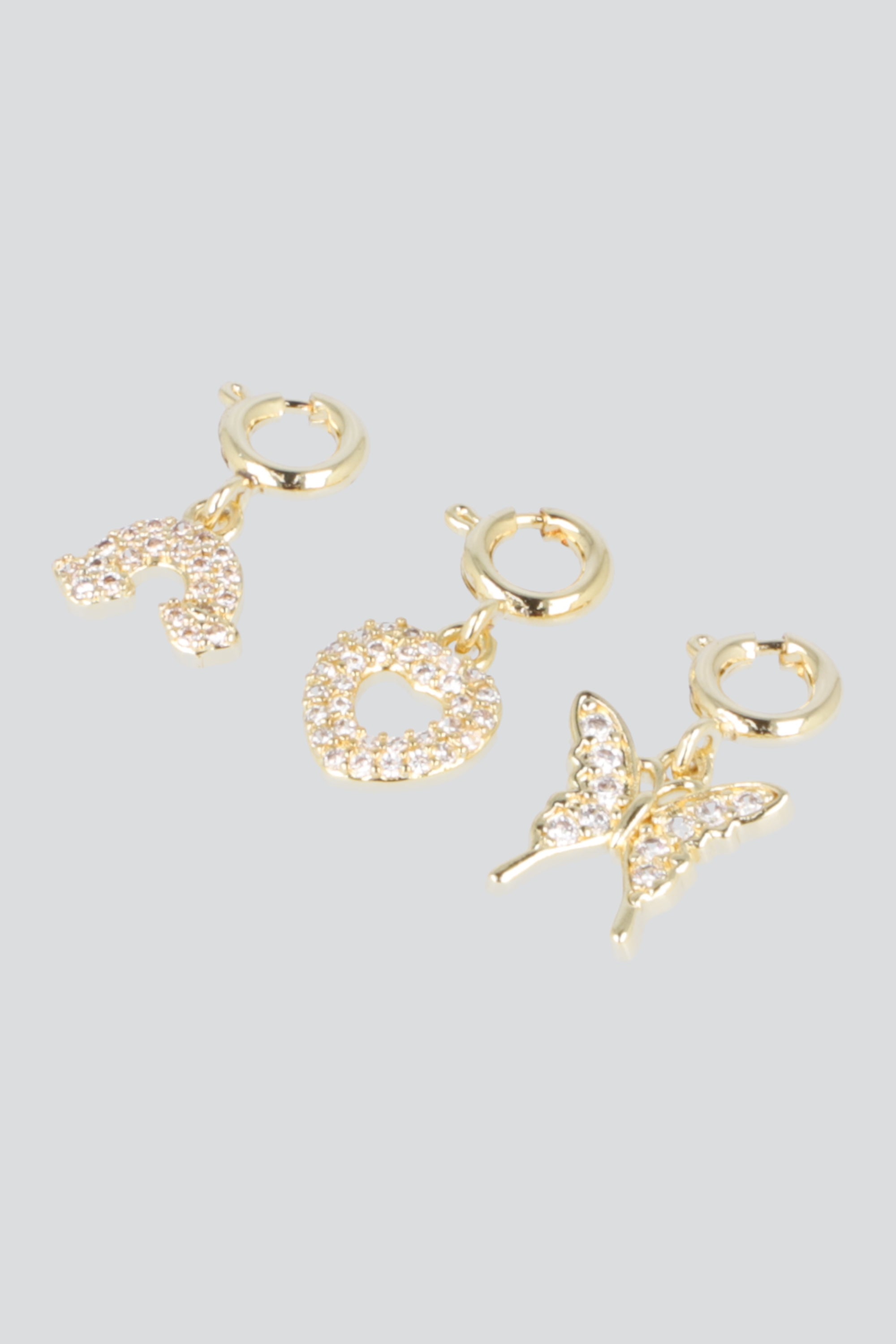 Set 3 charms mariposas pq ORO