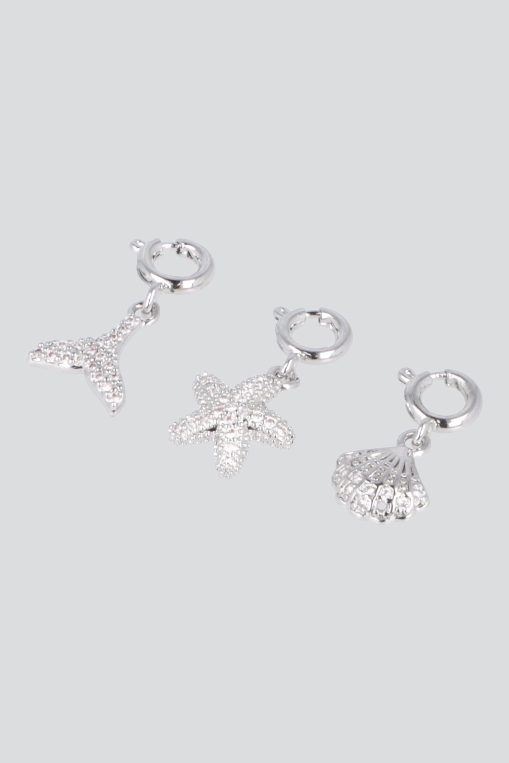 Set 3 charms mar pq PLATA