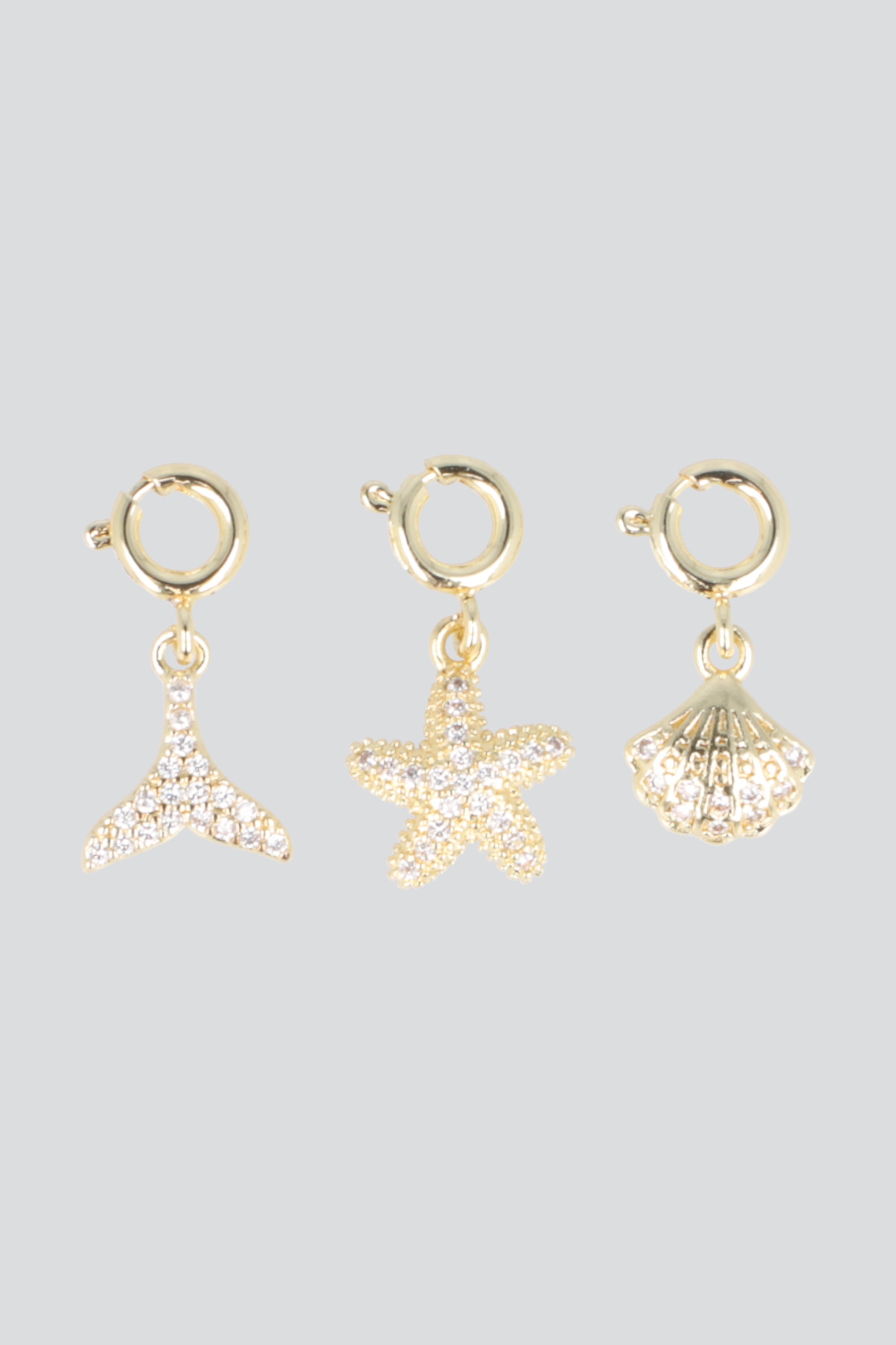 Set 3 charms mar pq ORO