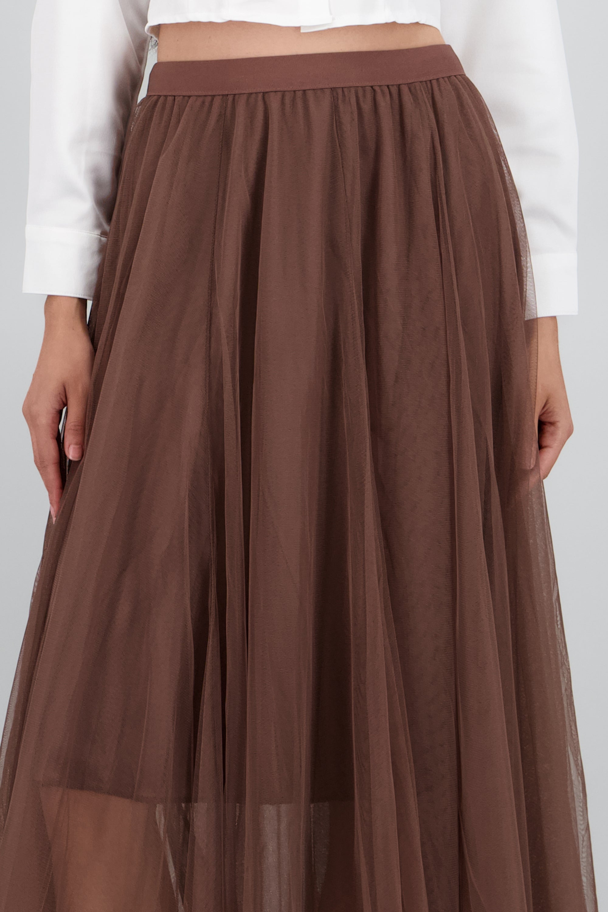 Falda midi lisa CAFE