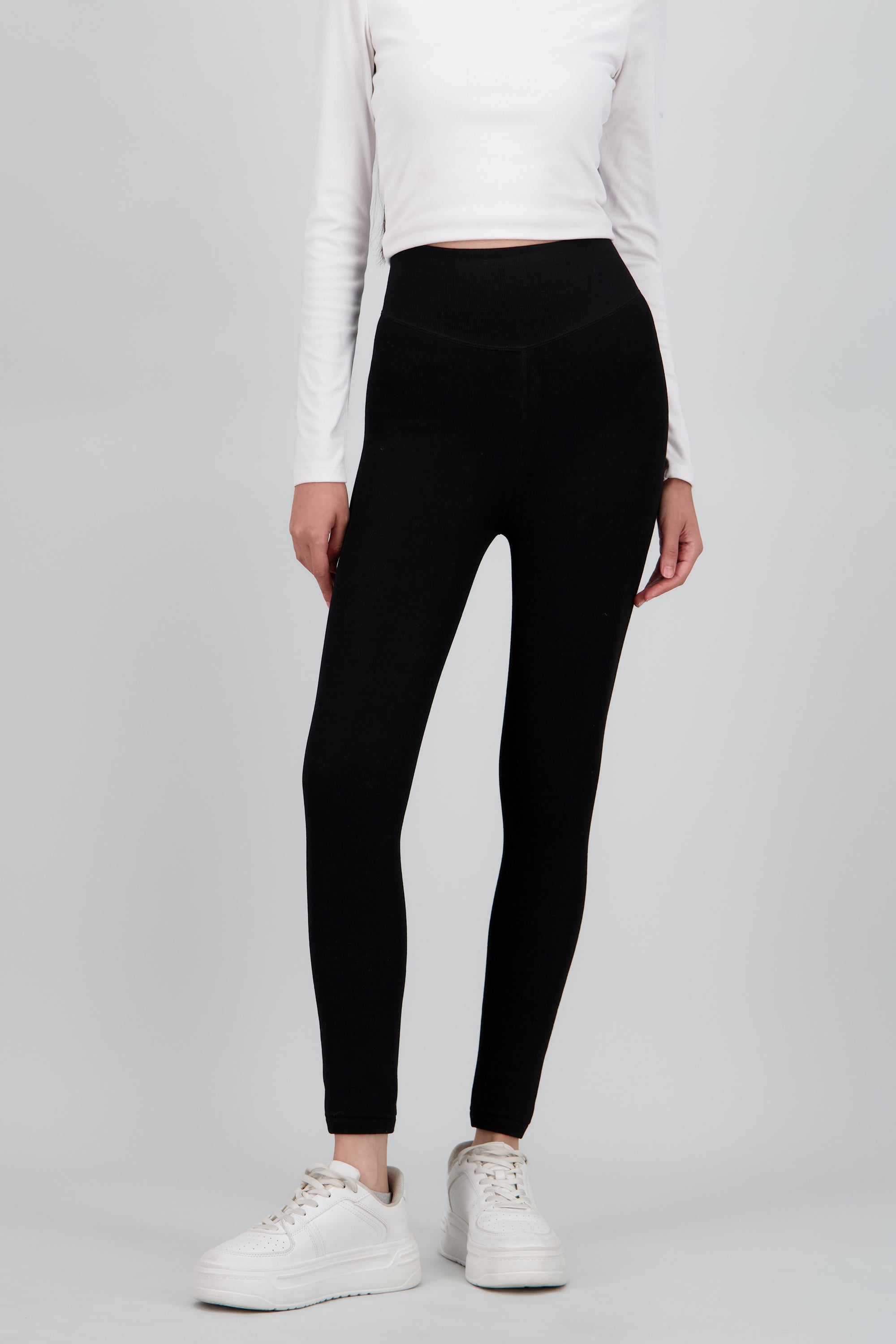 Legging pu peluche NEGRO