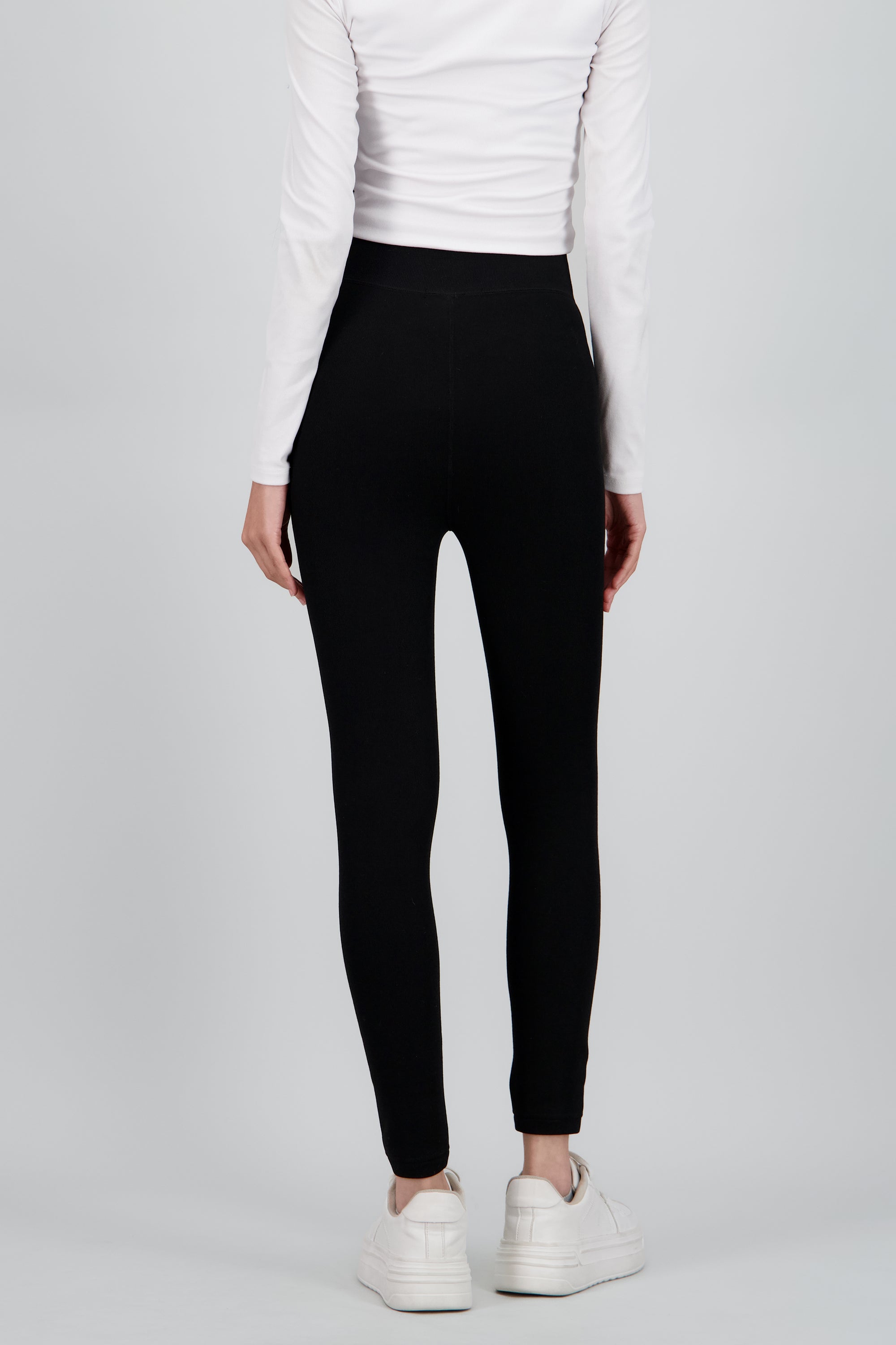 Legging pu peluche NEGRO