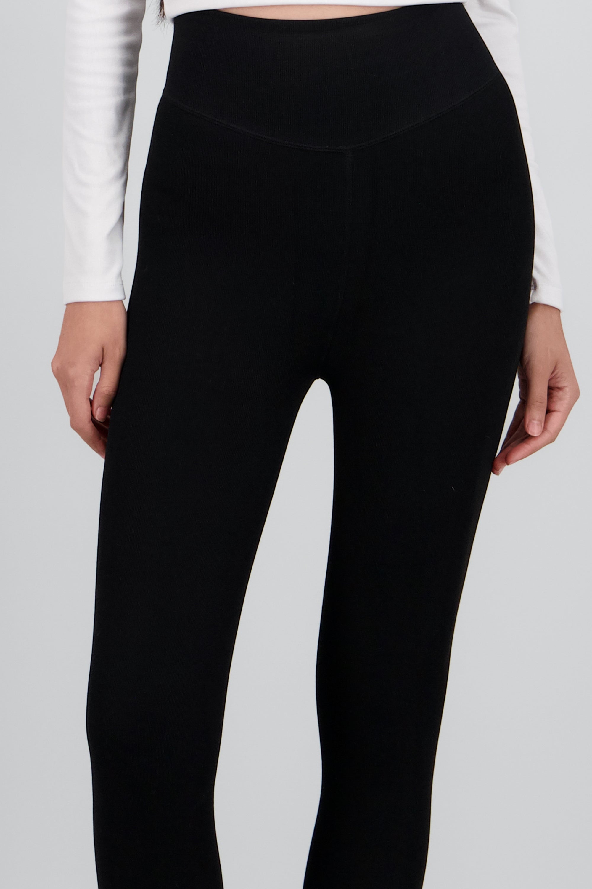 Legging pu peluche NEGRO