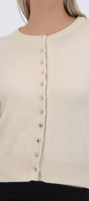 Cardigan botones corazon