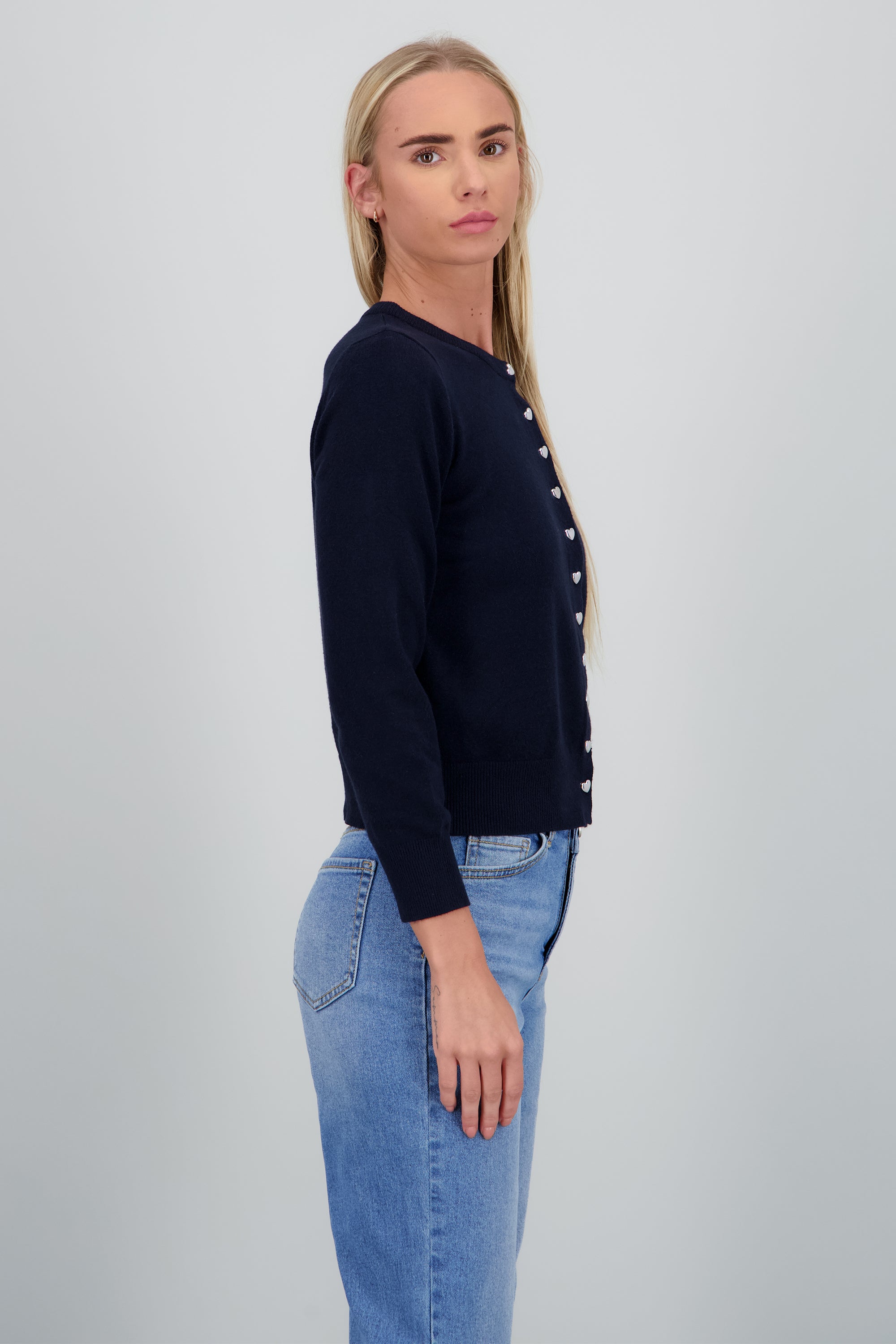 Cardigan botones corazon MARINO