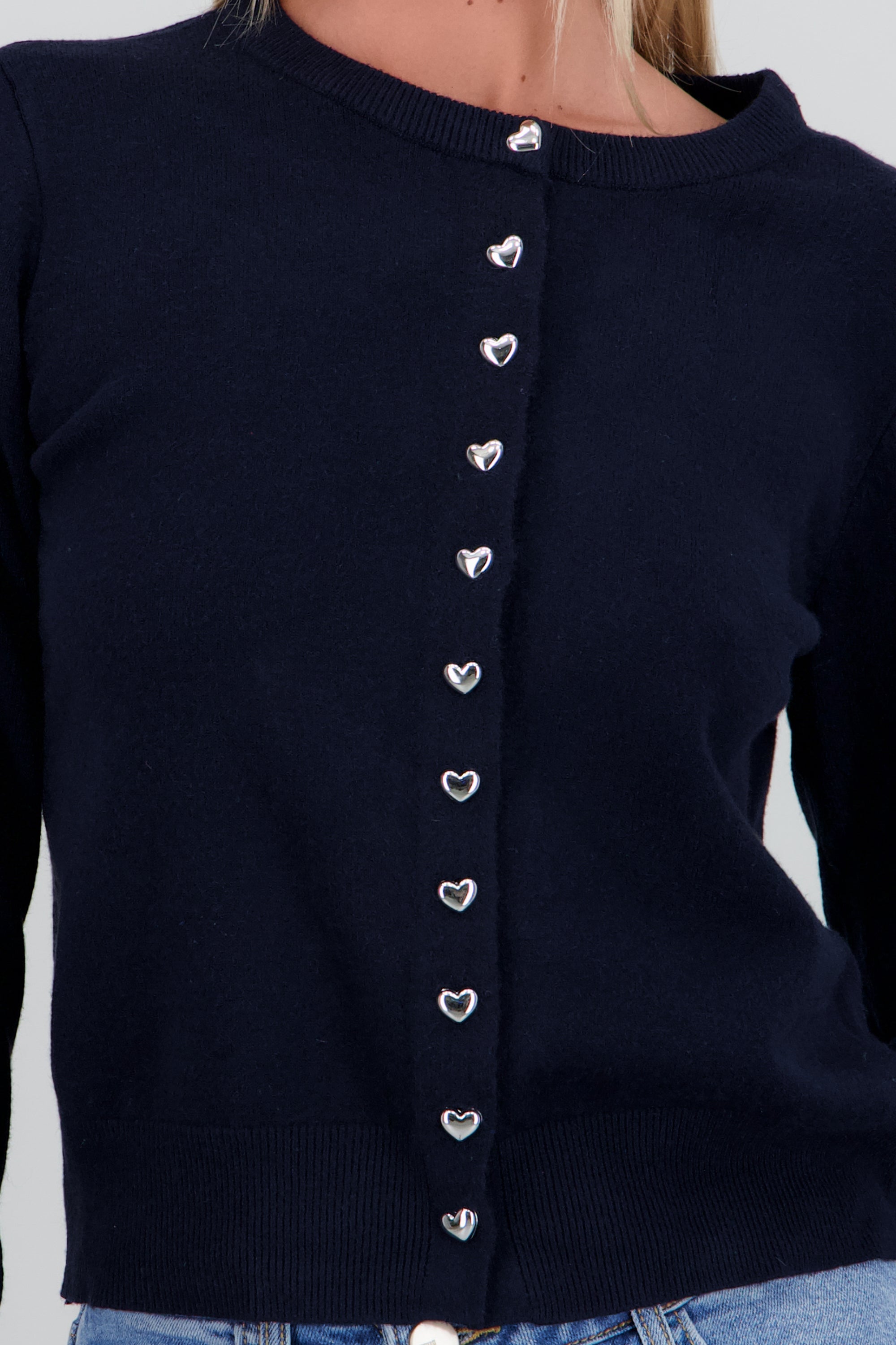 Cardigan botones corazon MARINO