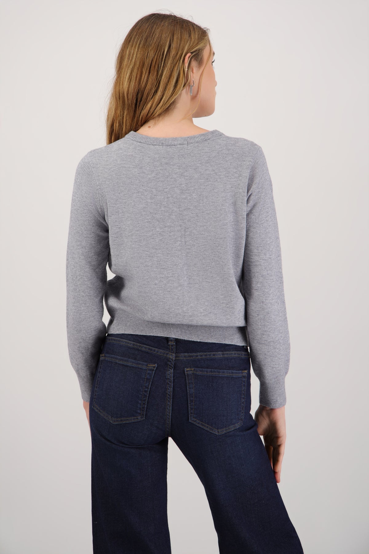 Cardigan botones corazon GRIS