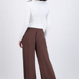 Pantalón wide leg cintura elástico