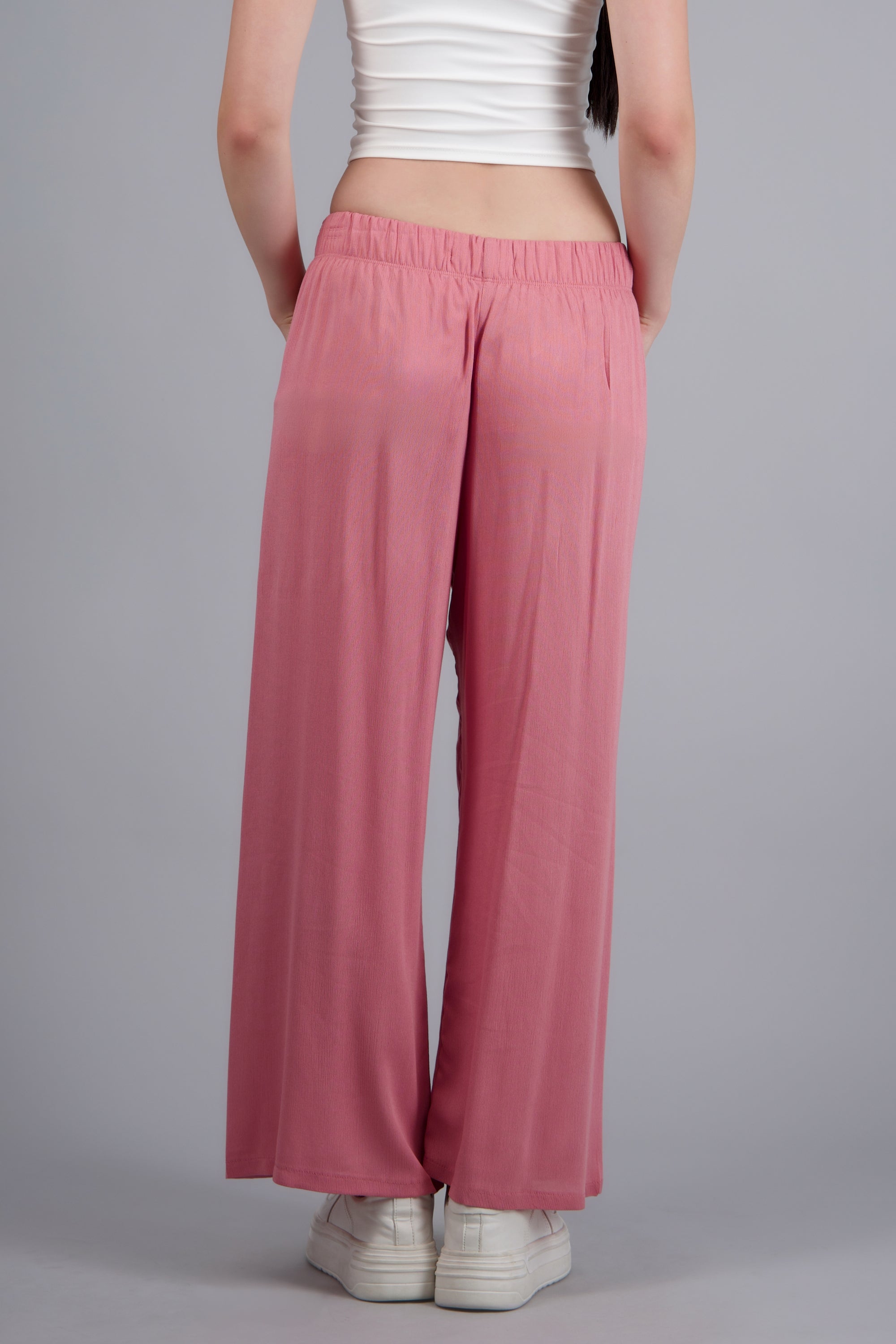 Pantalón Wide Leg Cintura Elástico CORAL