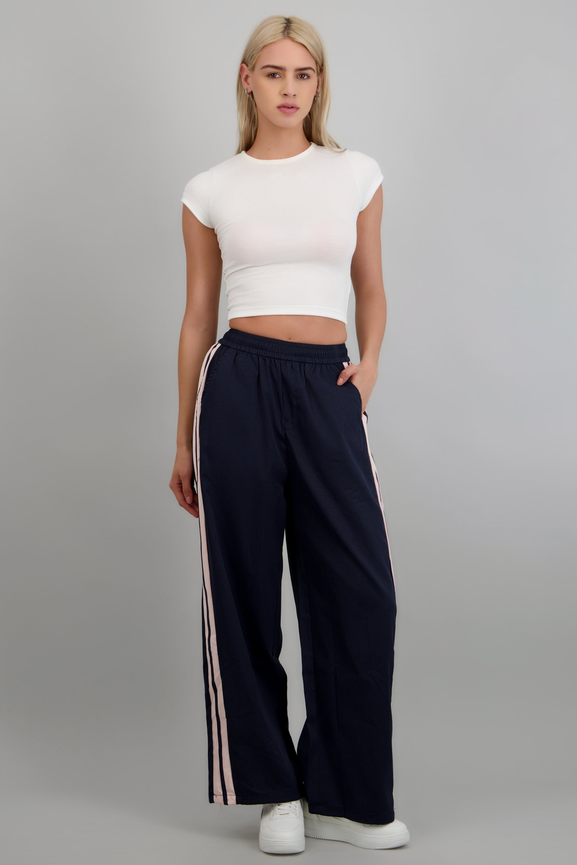 Pantalon rayas en costados MARINO COMBO