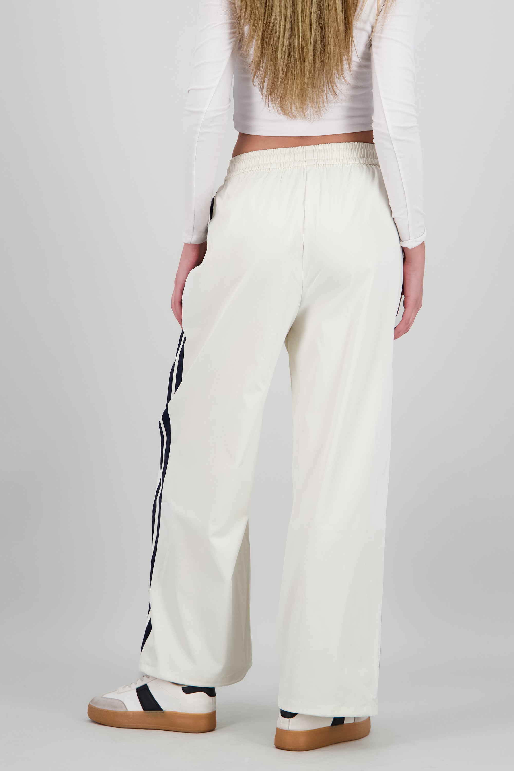 Pantalon rayas en costados BLANCO