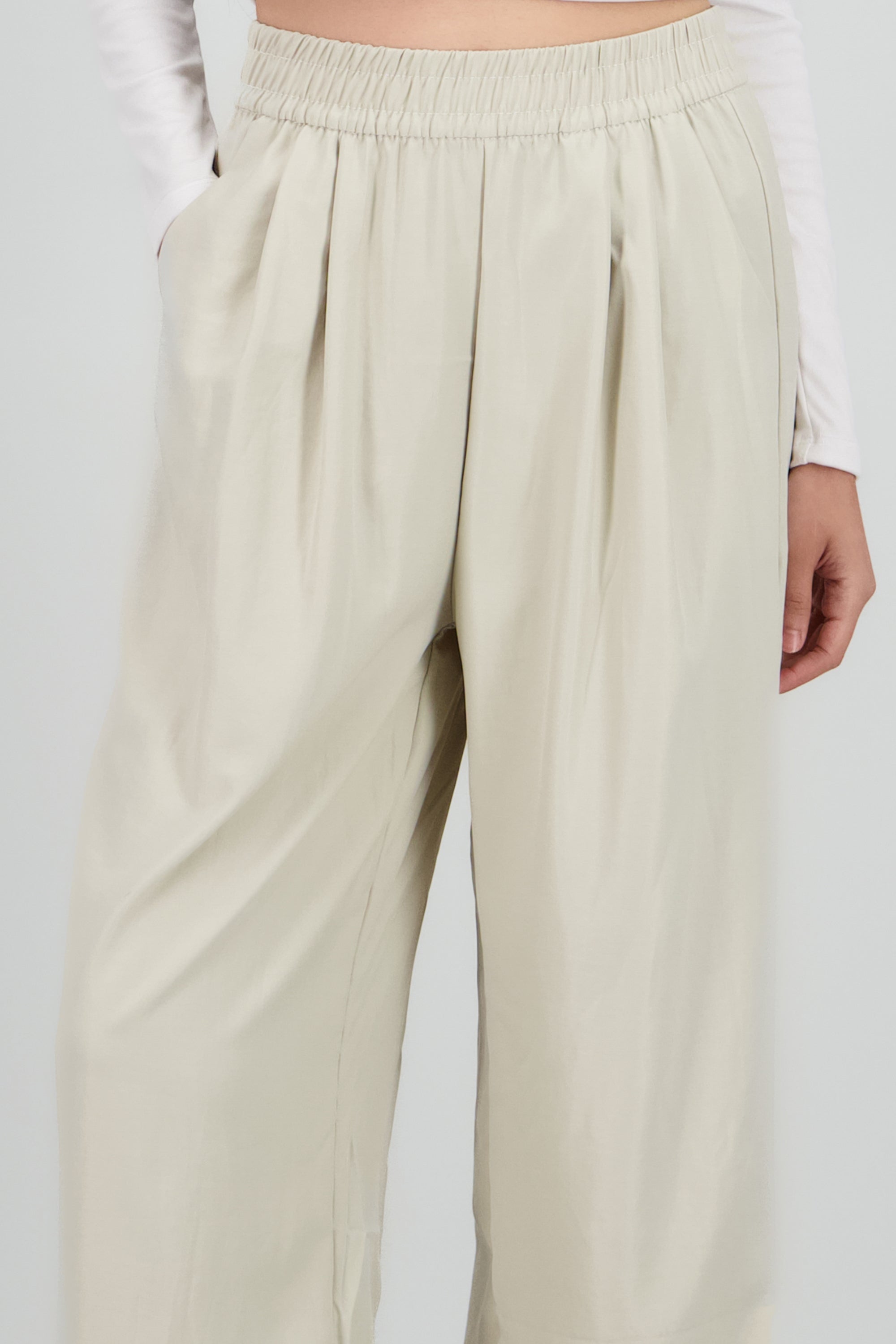 Pantalon liso HUESO