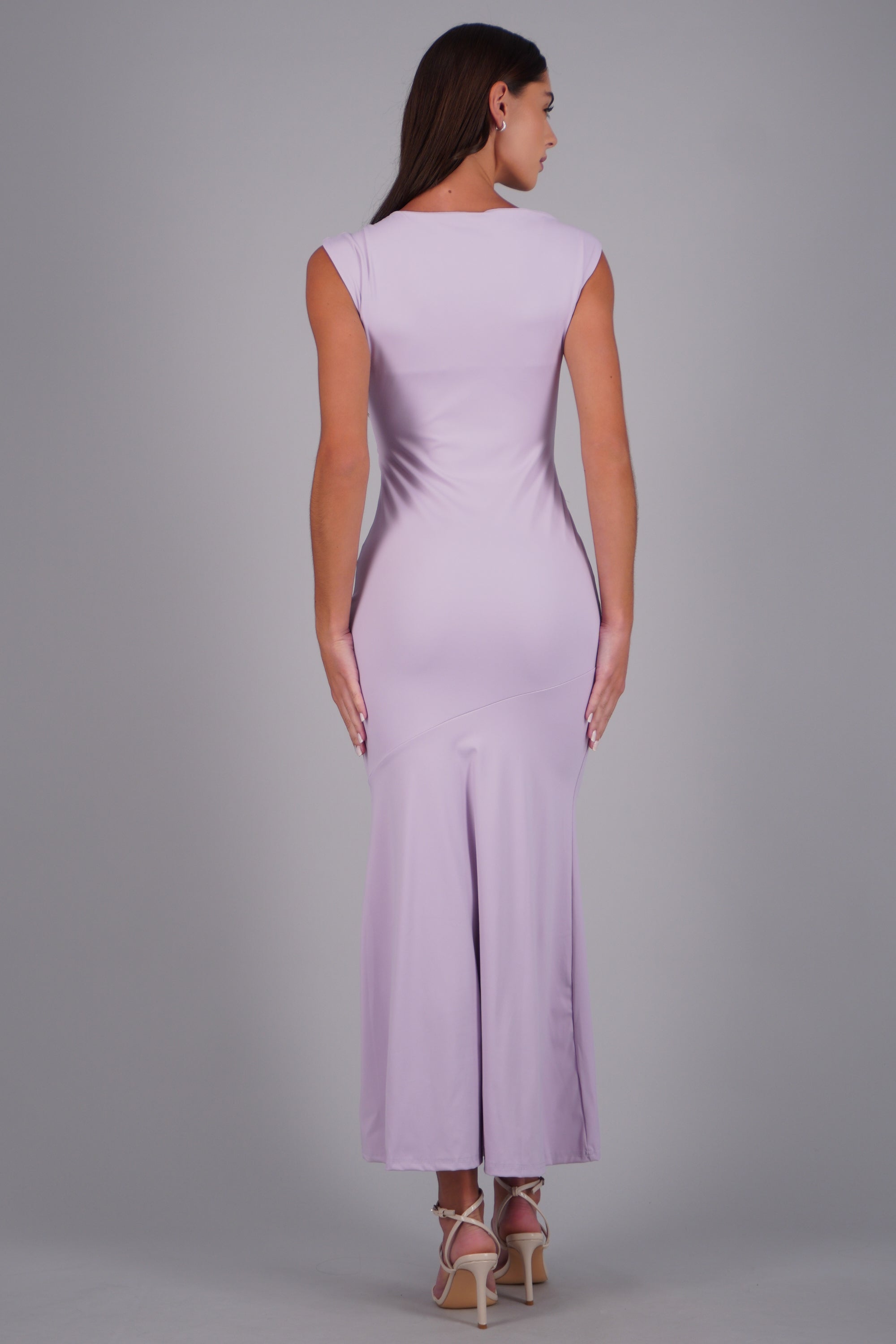Vestido largo con detalle en el hombro LILA