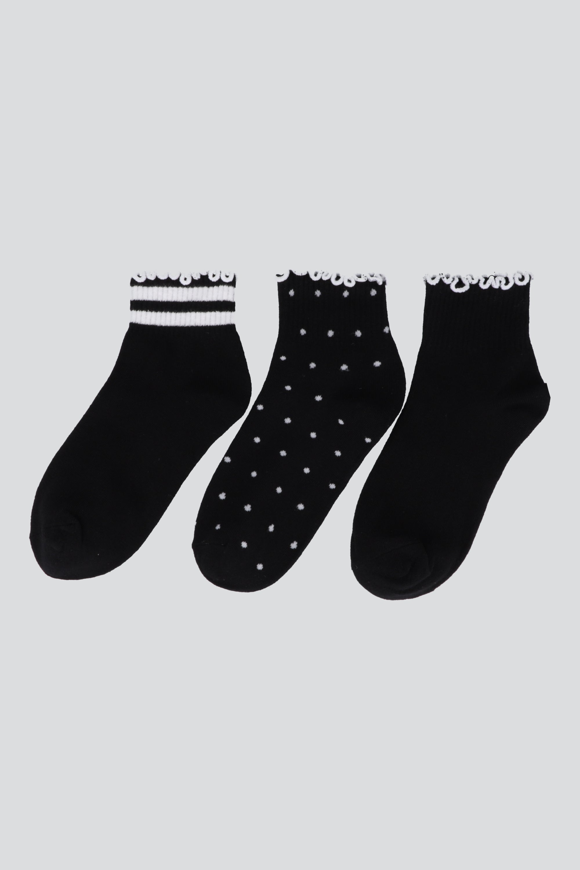 Tripack calcetines olan print NEGRO