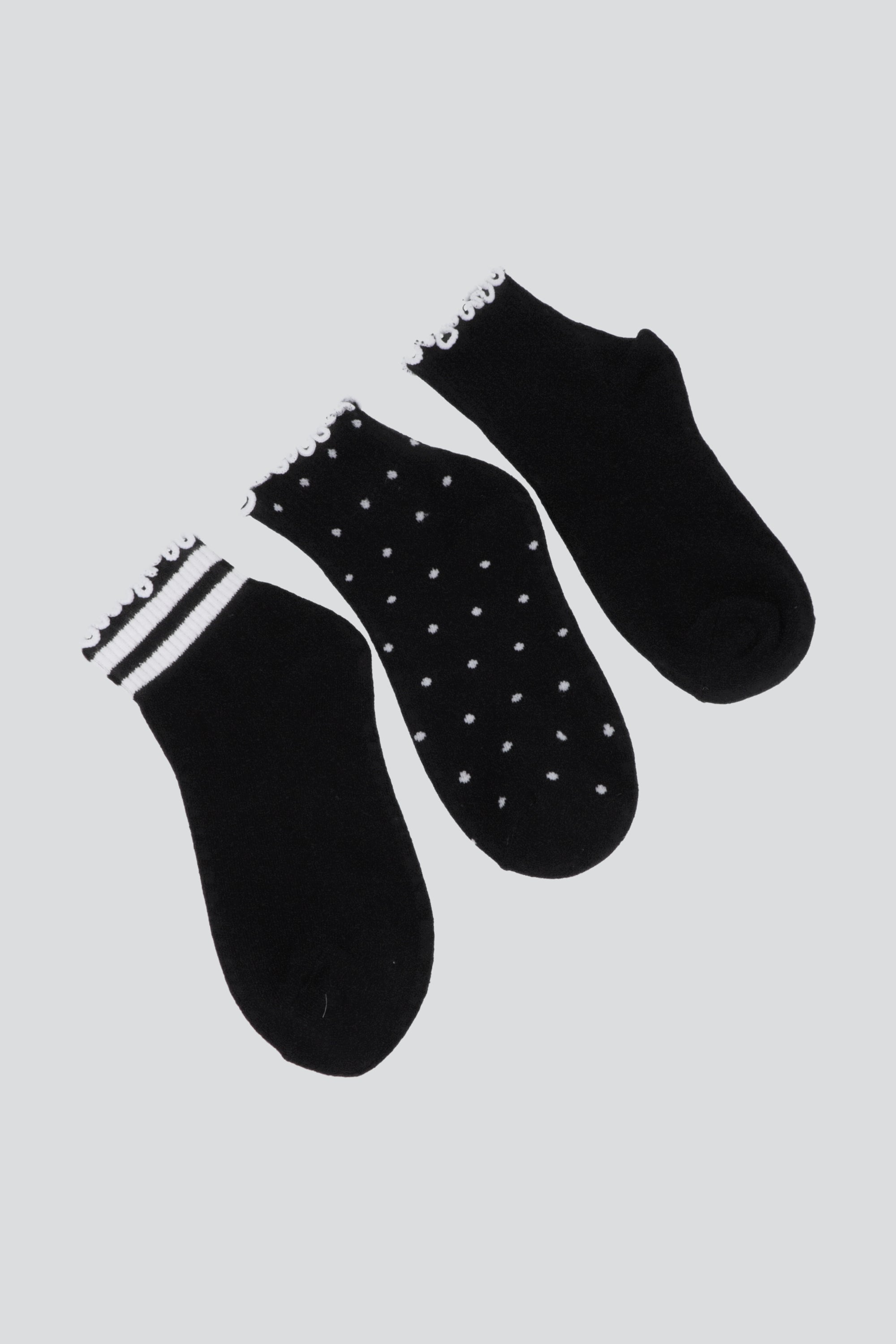 Tripack calcetines olan print NEGRO