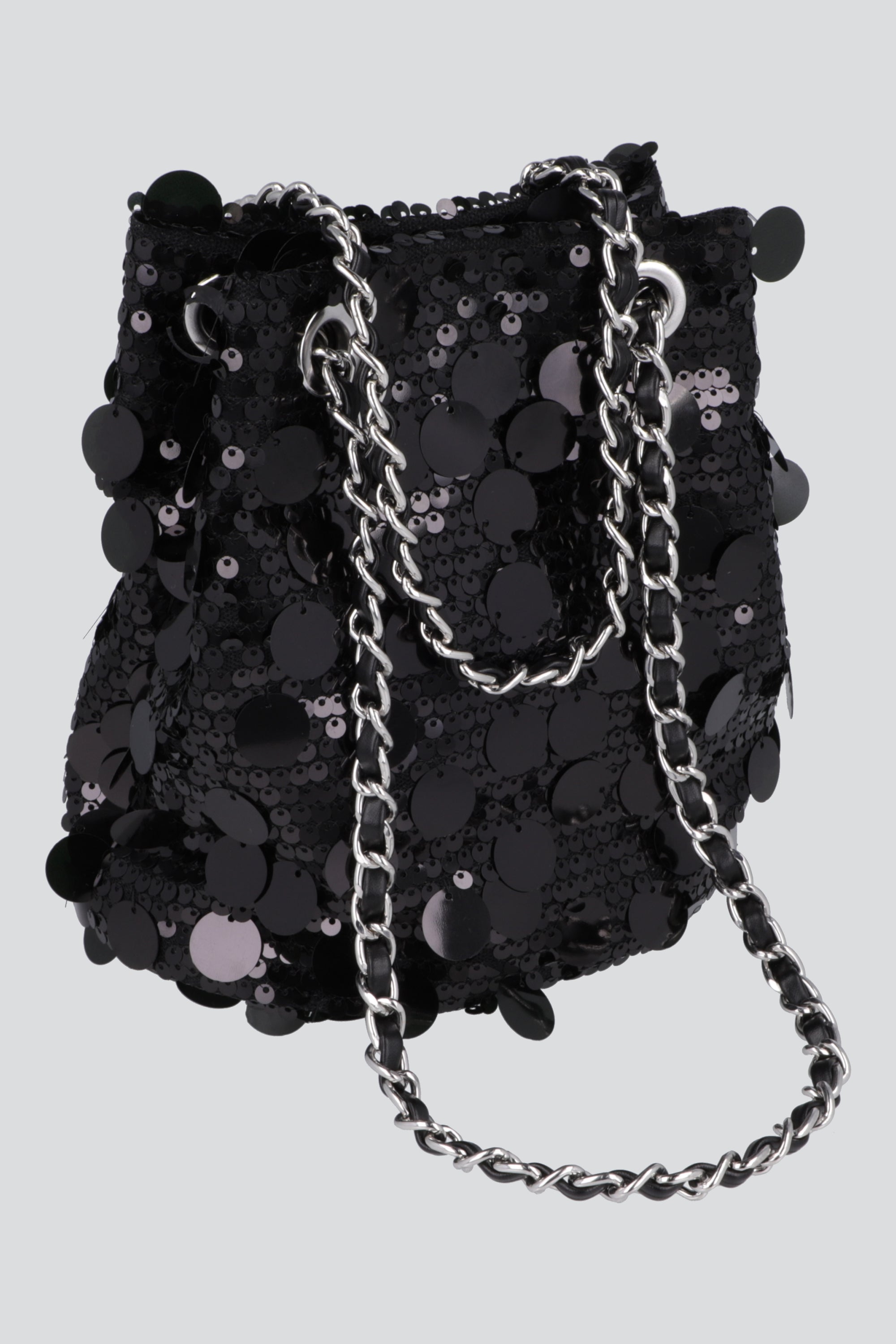 Bolsa bucket lentejuelas NEGRO