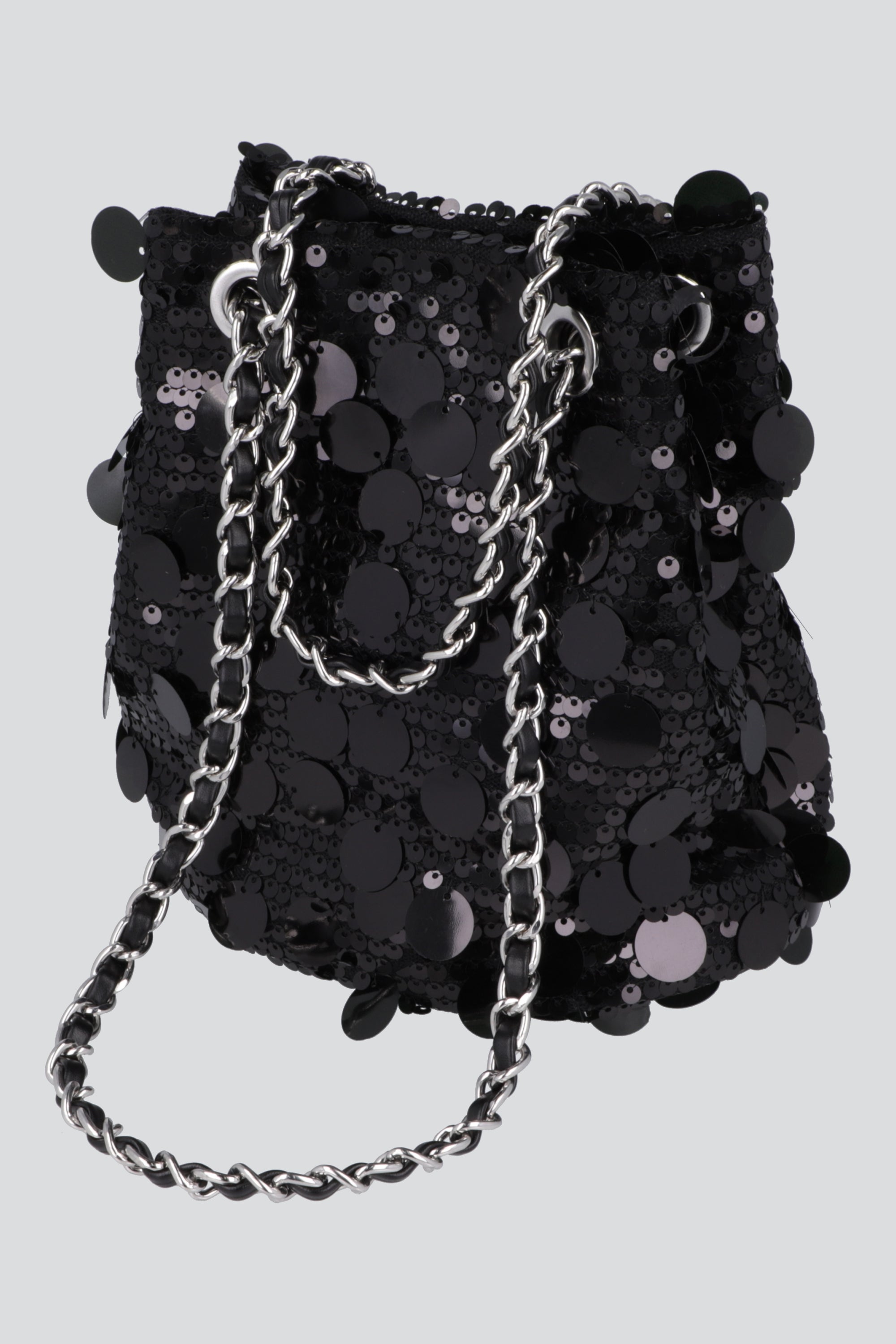 Bolsa bucket lentejuelas NEGRO