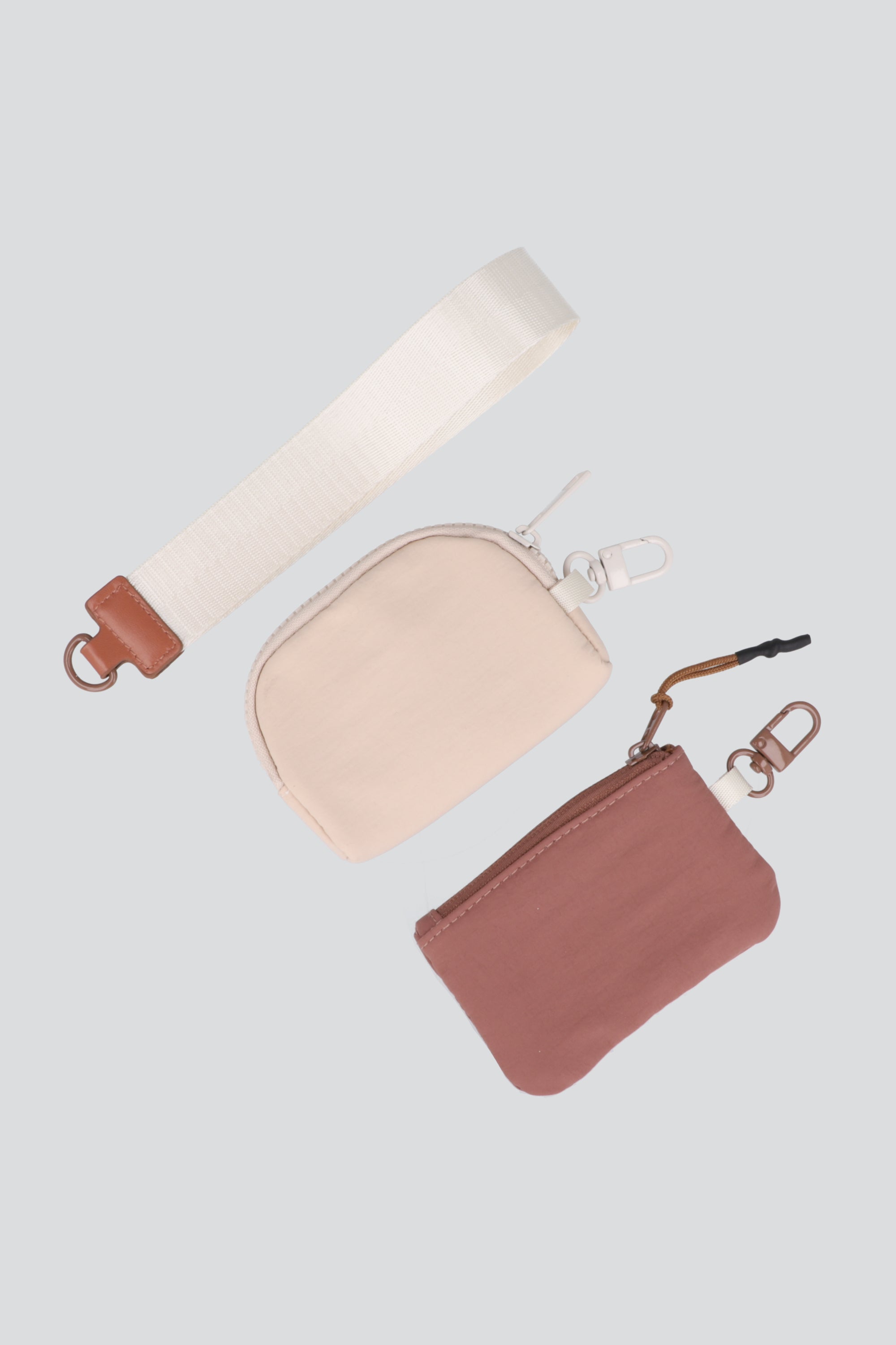 llavero monedero doble BEIGE