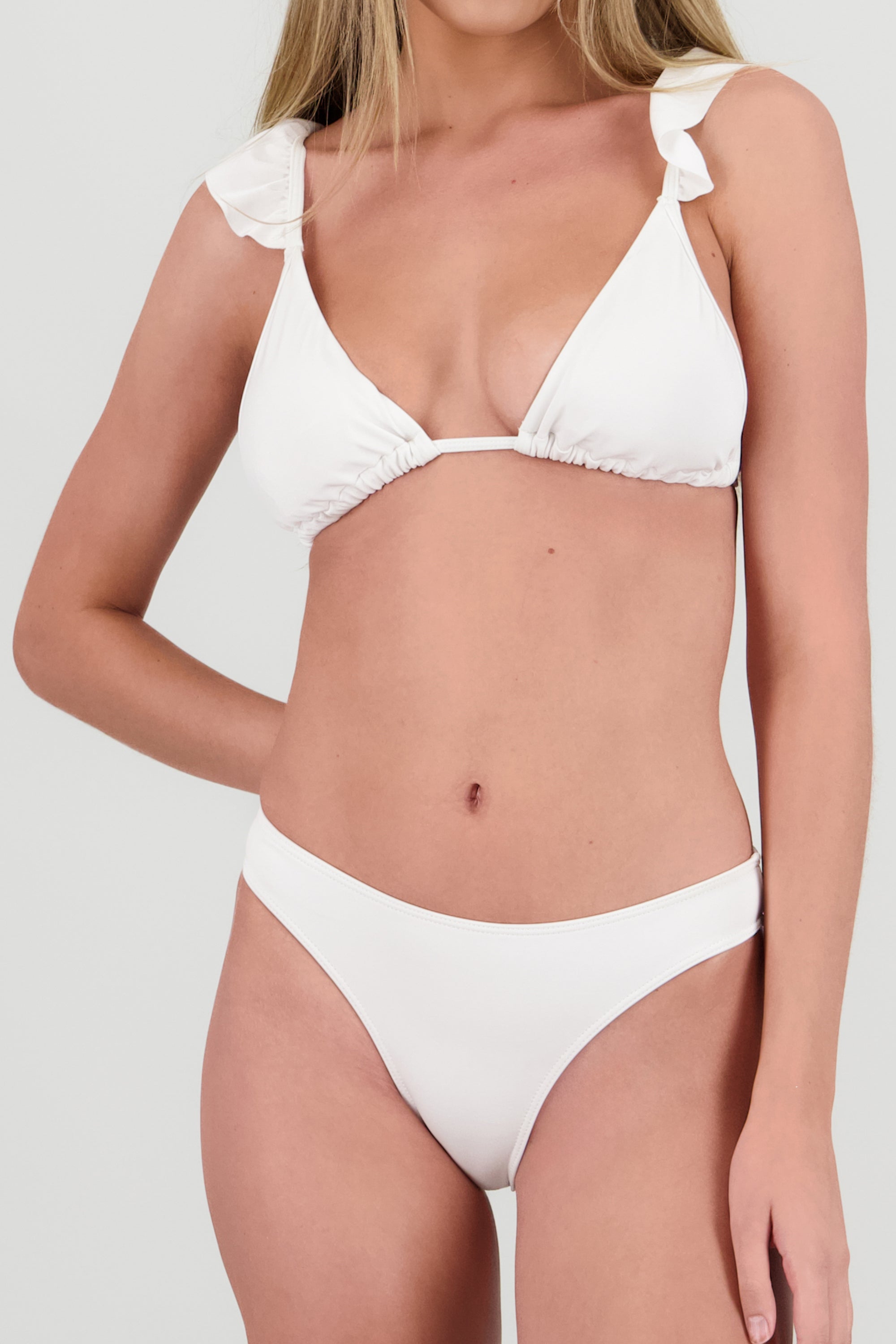 Bikini 3 piezas olanes tirantes BLANCO