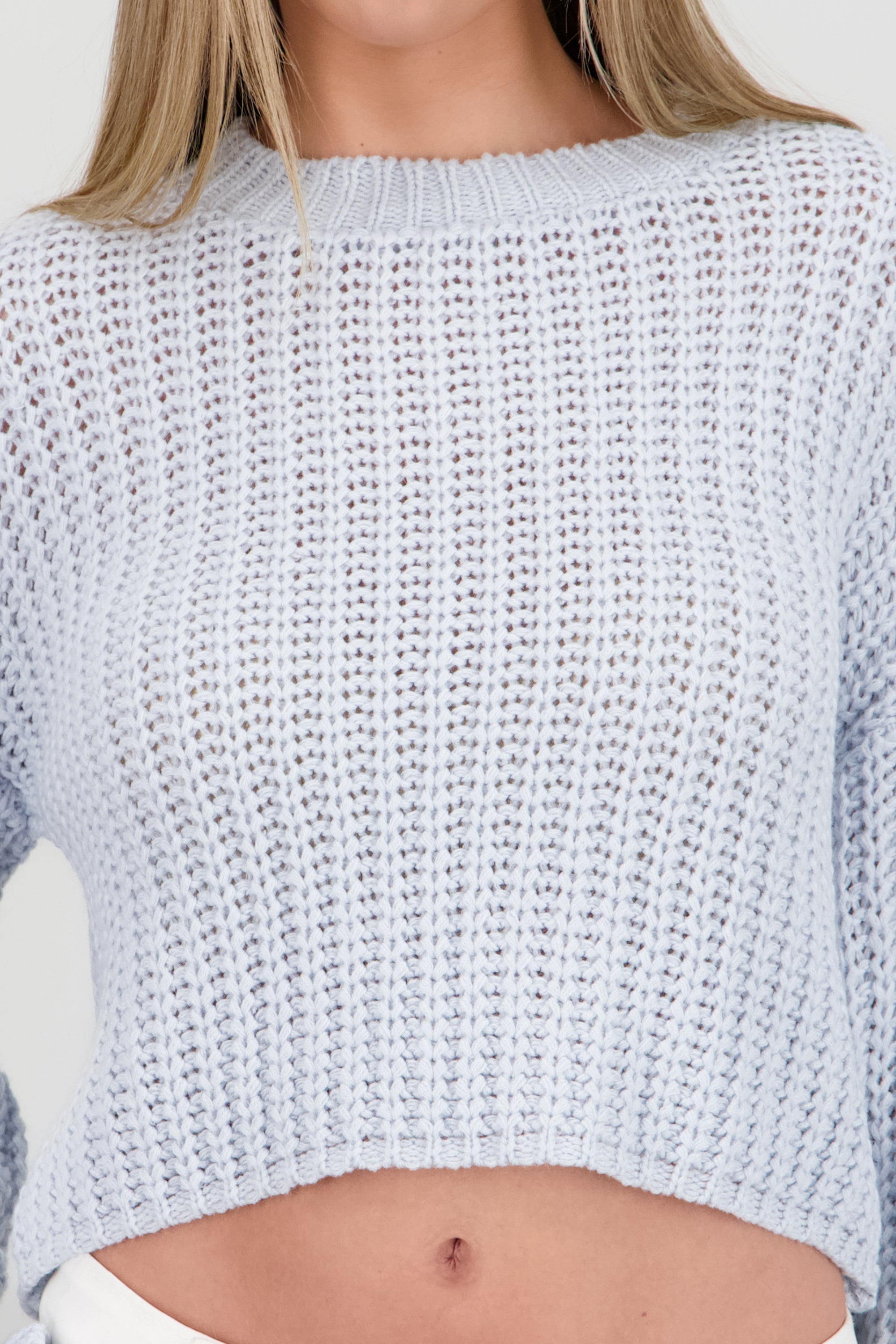 SUETER TEJIDO ANCHO OVERSIZE KNI AZUL PASTEL