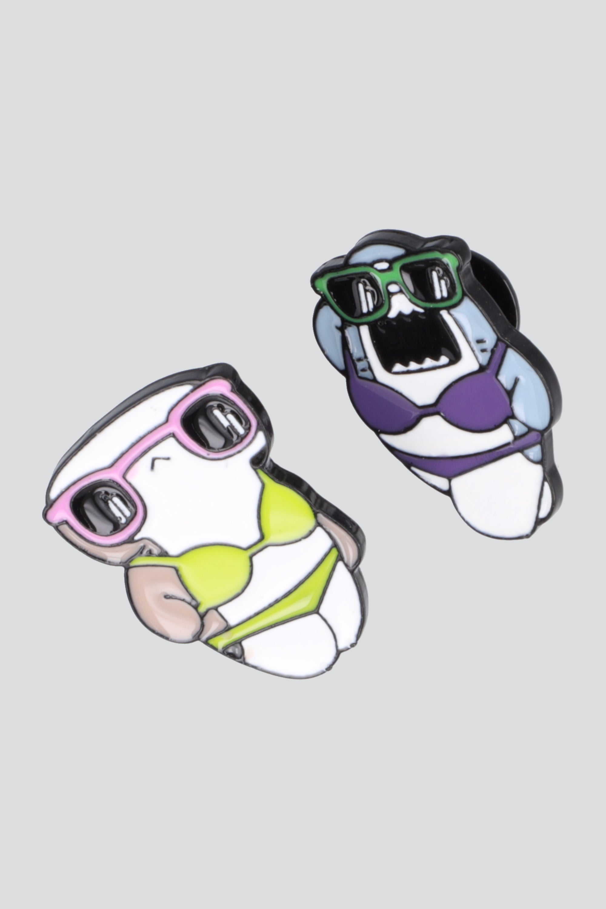 Set 2 pines tiburon playero MULTICOLOR