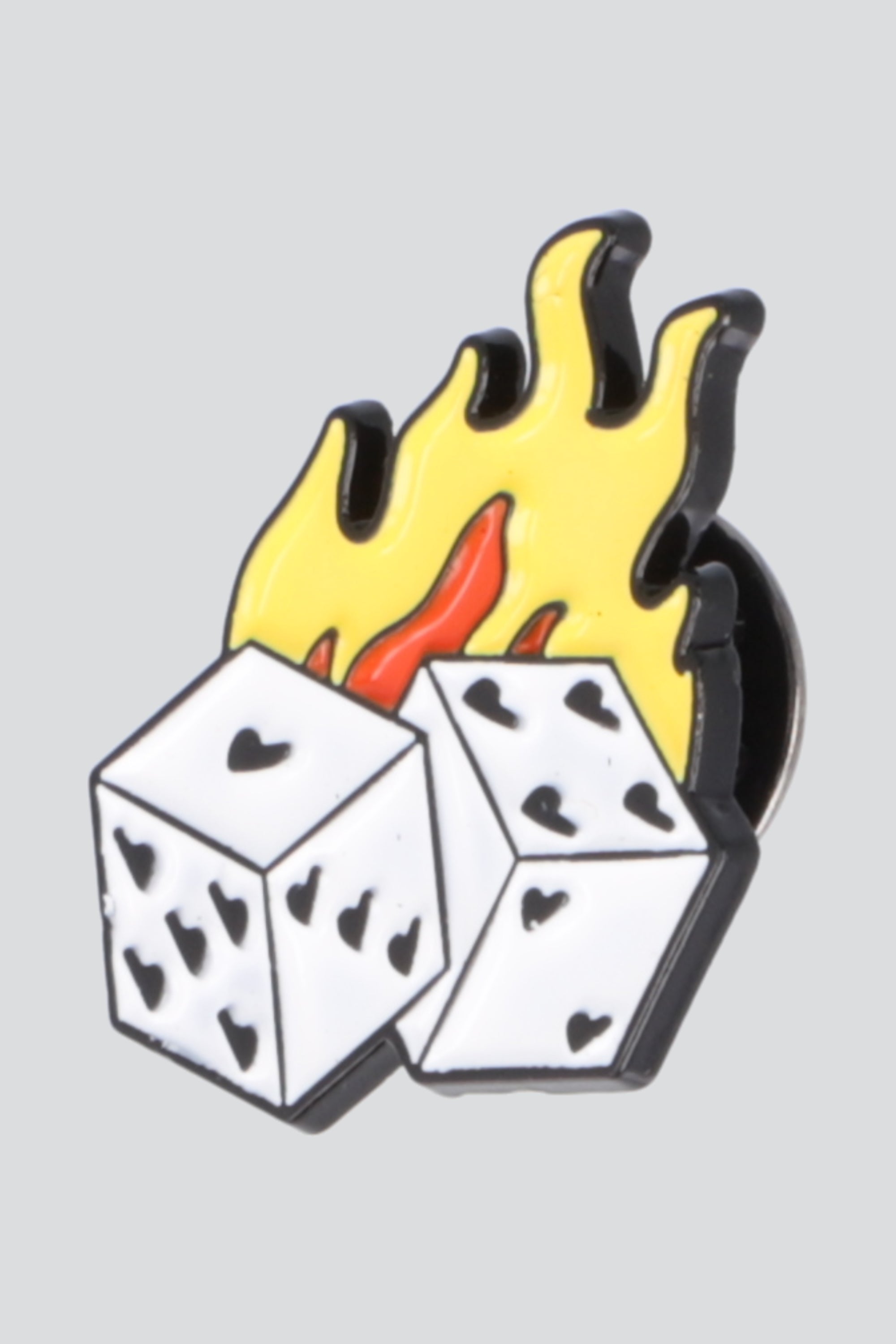 Pin dados on fire BLANCO