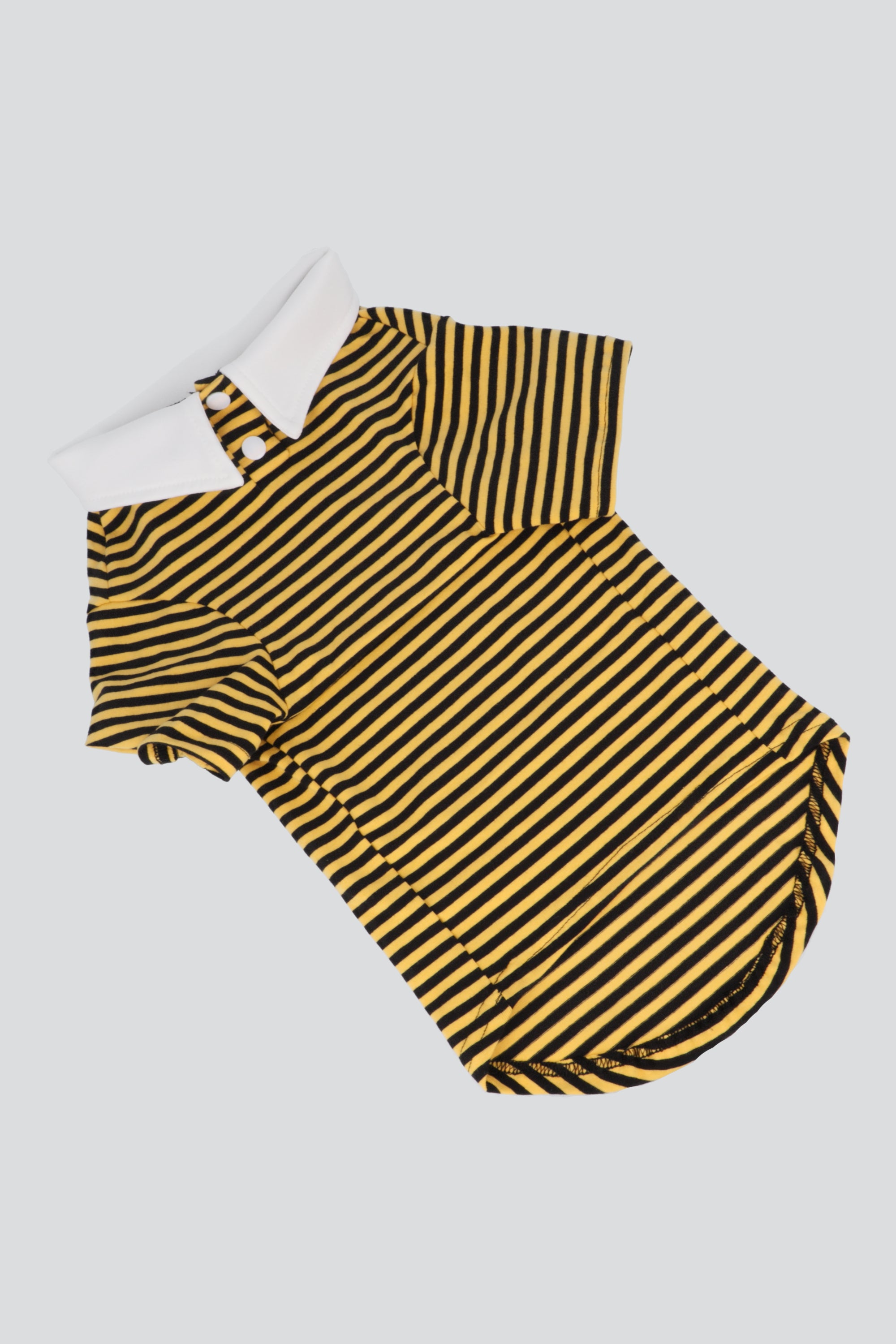 Camisa mascota cuello polo rayas AMARILLO