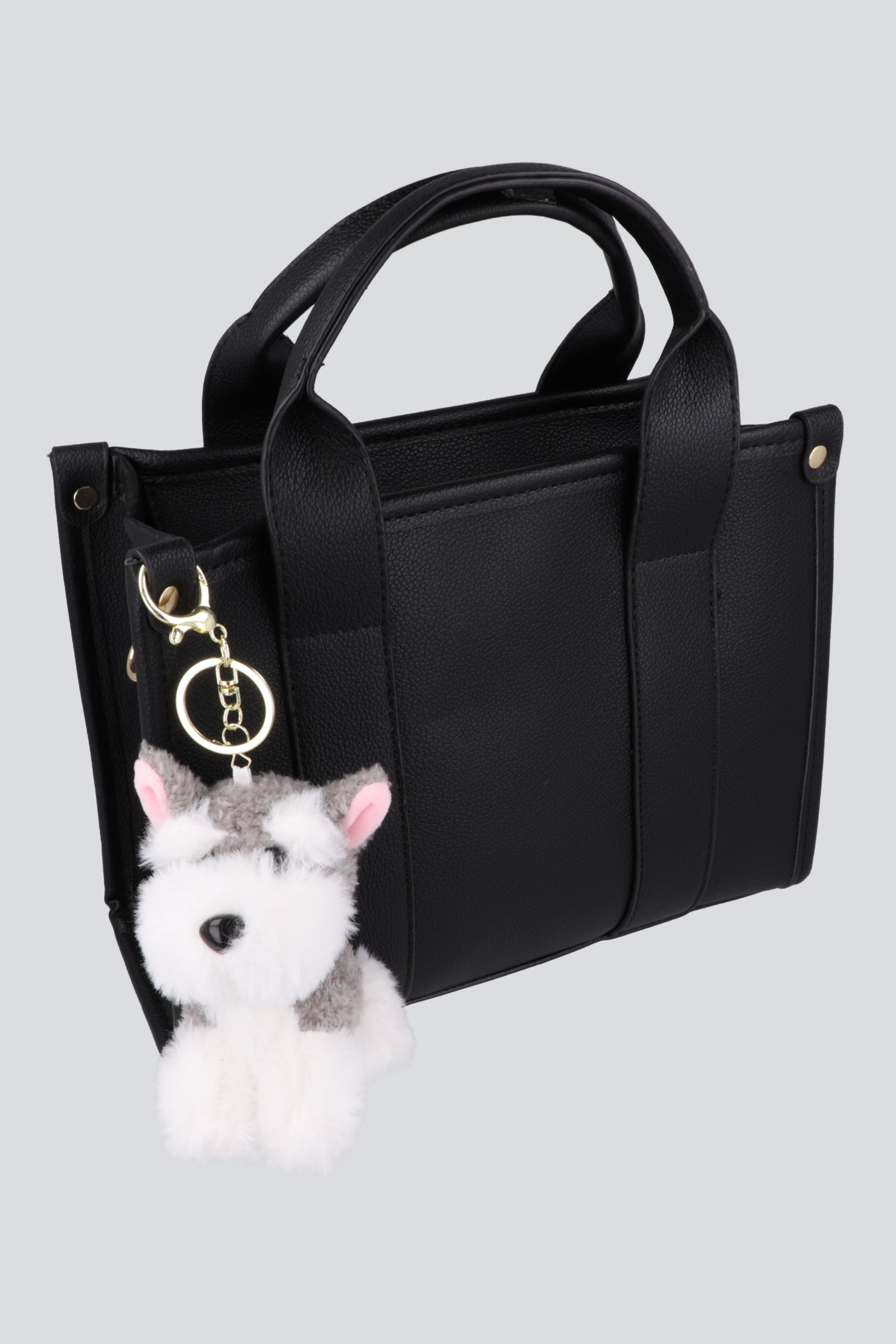 Llavero perrito con cejas GRIS