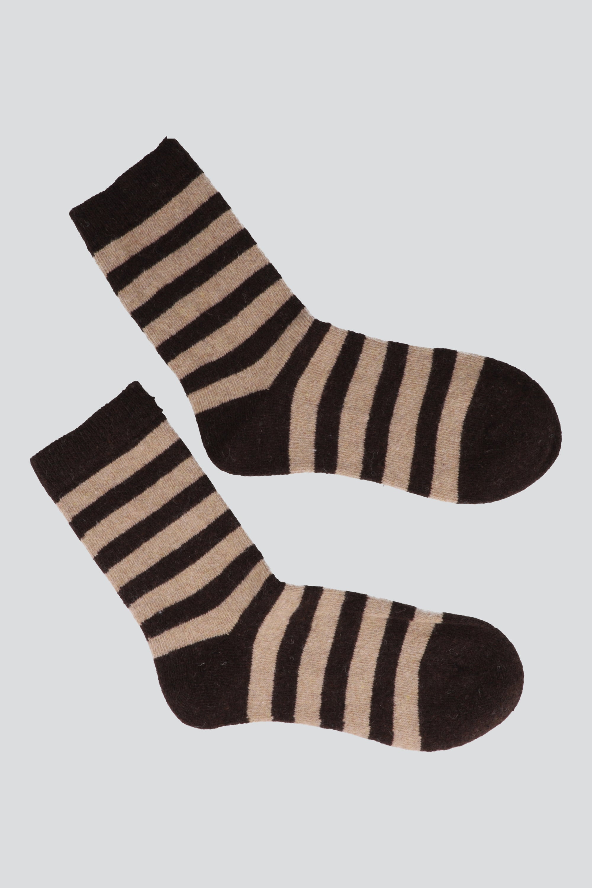Calcetin rayas rib CAFE