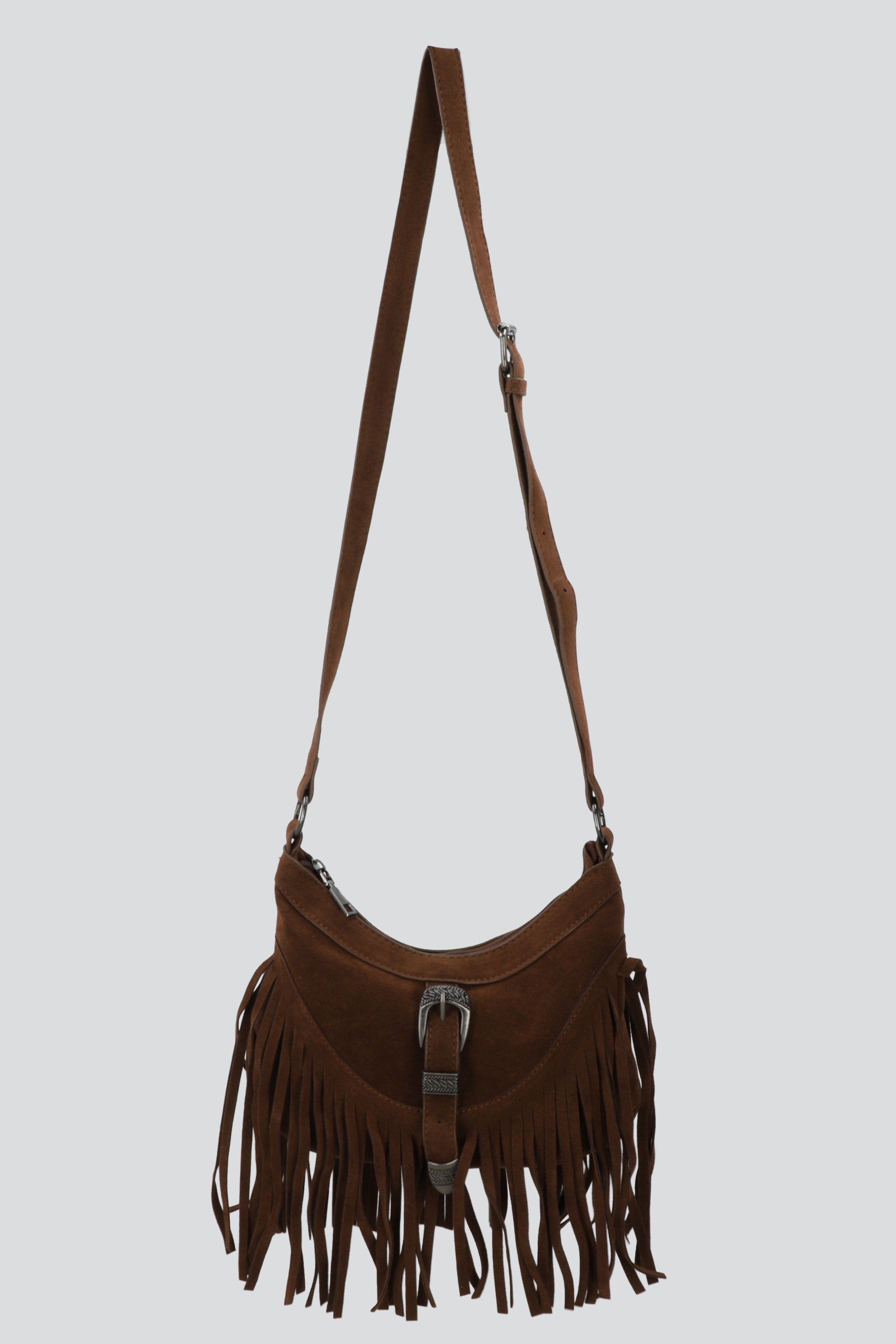 Bolsa crossbody cowboy flecos CHOCOLATE