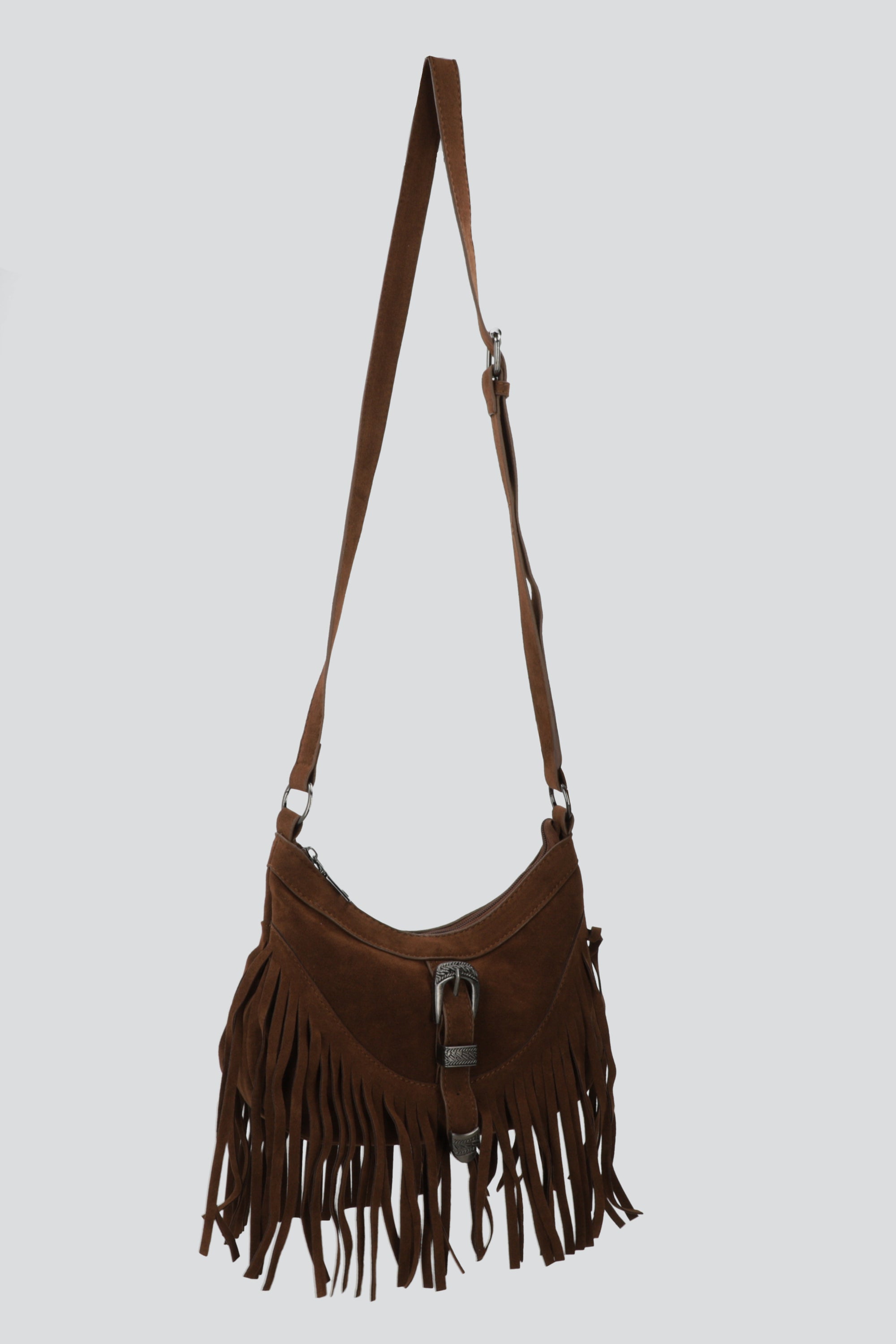 Bolsa crossbody cowboy flecos CHOCOLATE