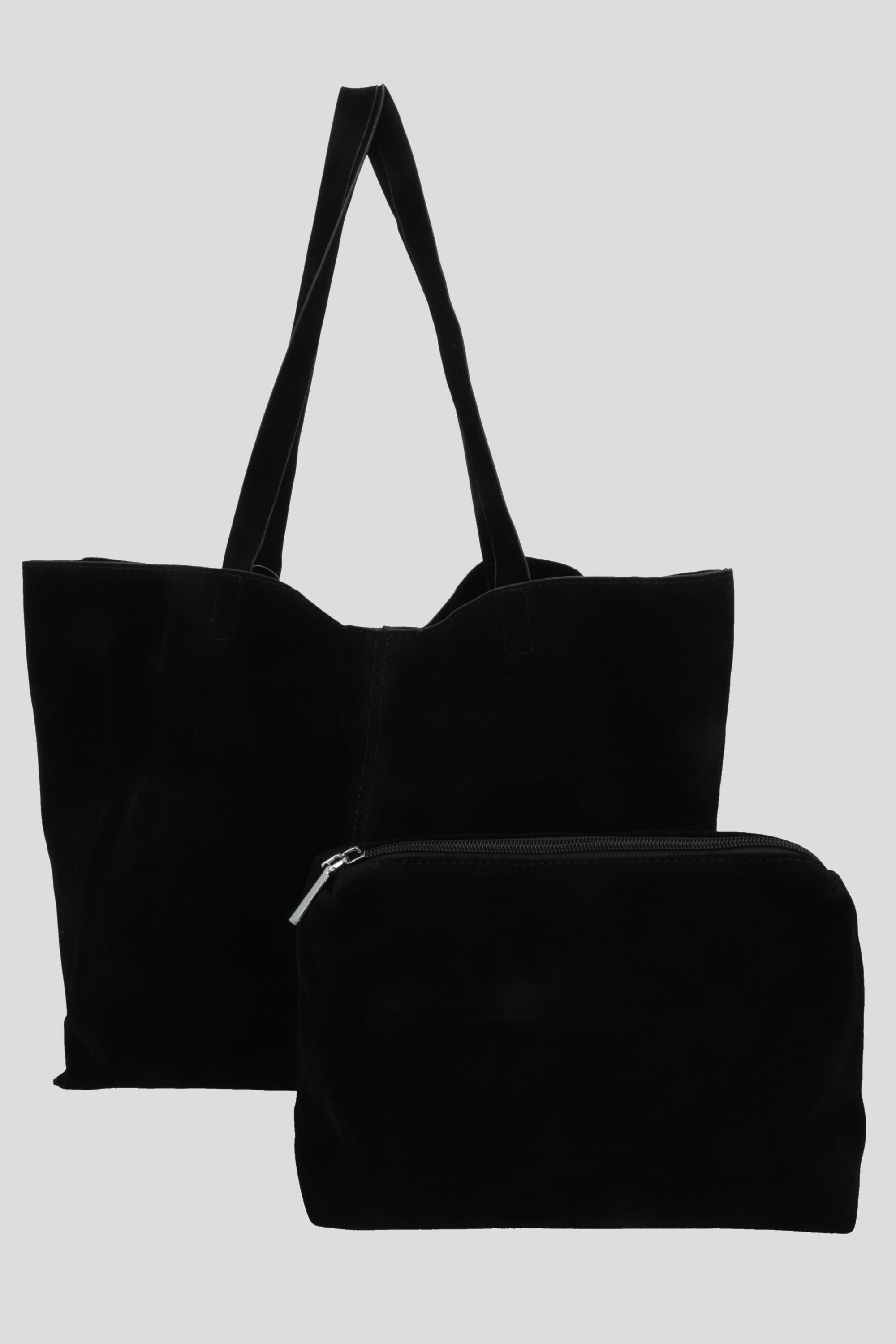Bolsa tote suede oversize NEGRO