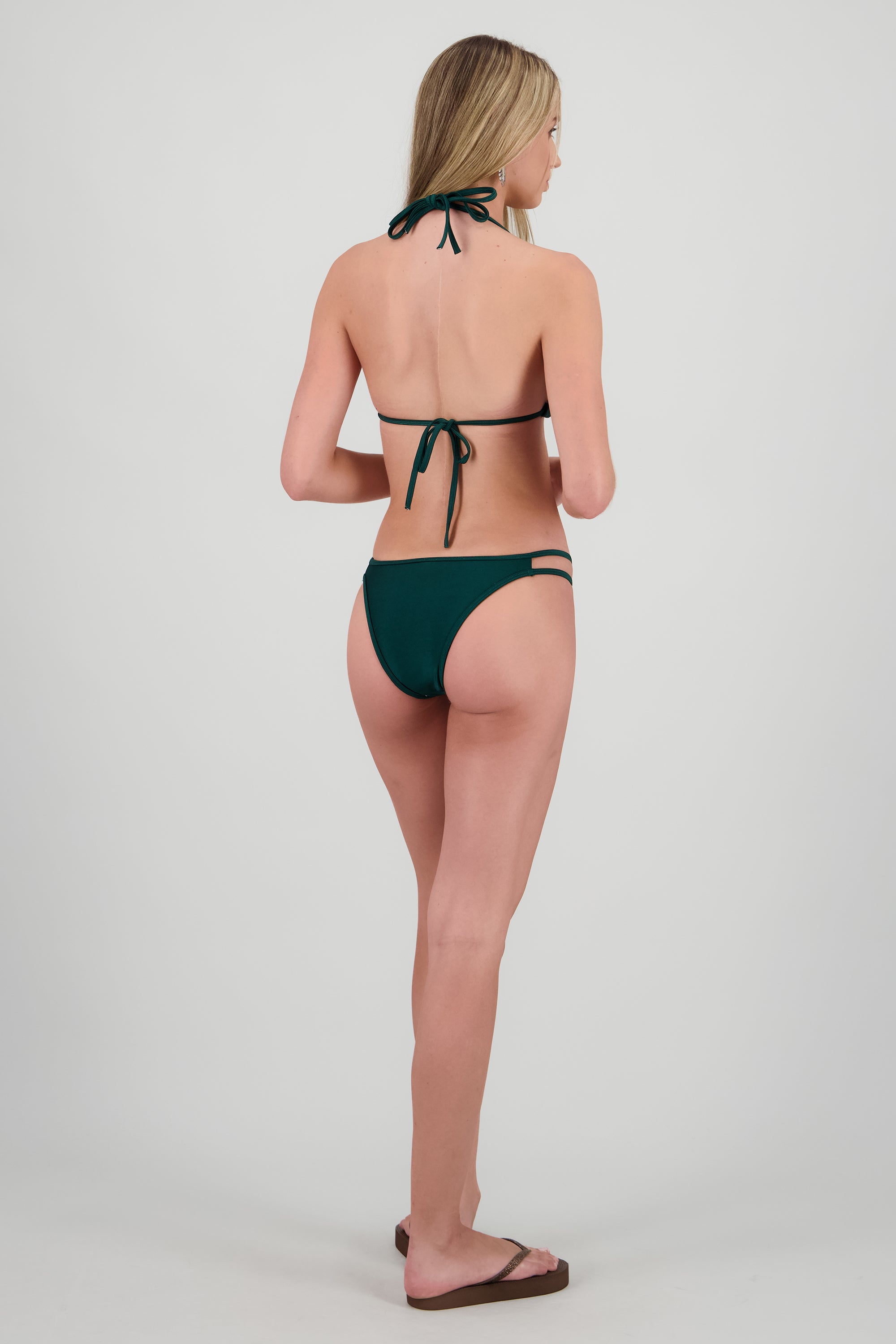 Bikini detalle tirante doble VERDE CAZADOR