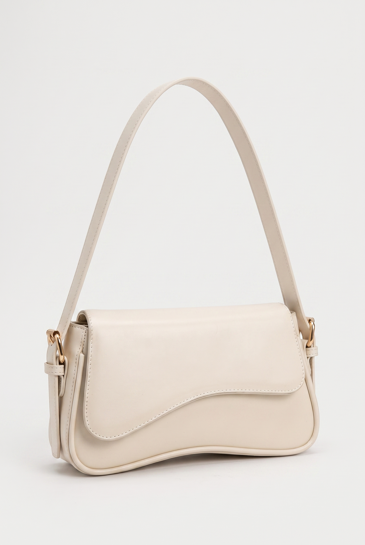 Bolsa baguette tapa asimétrica
