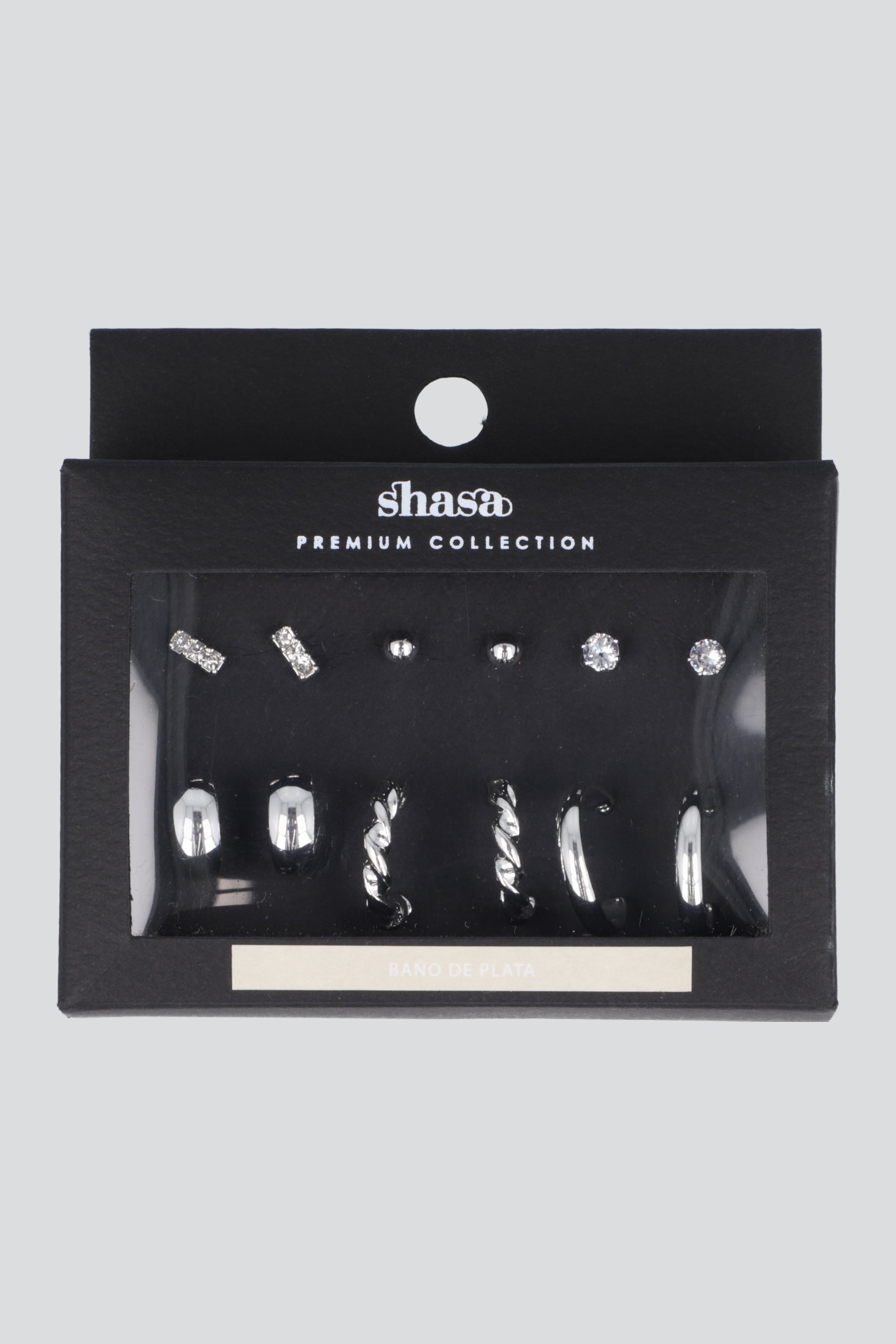 6 PR ARRACADAS TWIST PQ PLATA