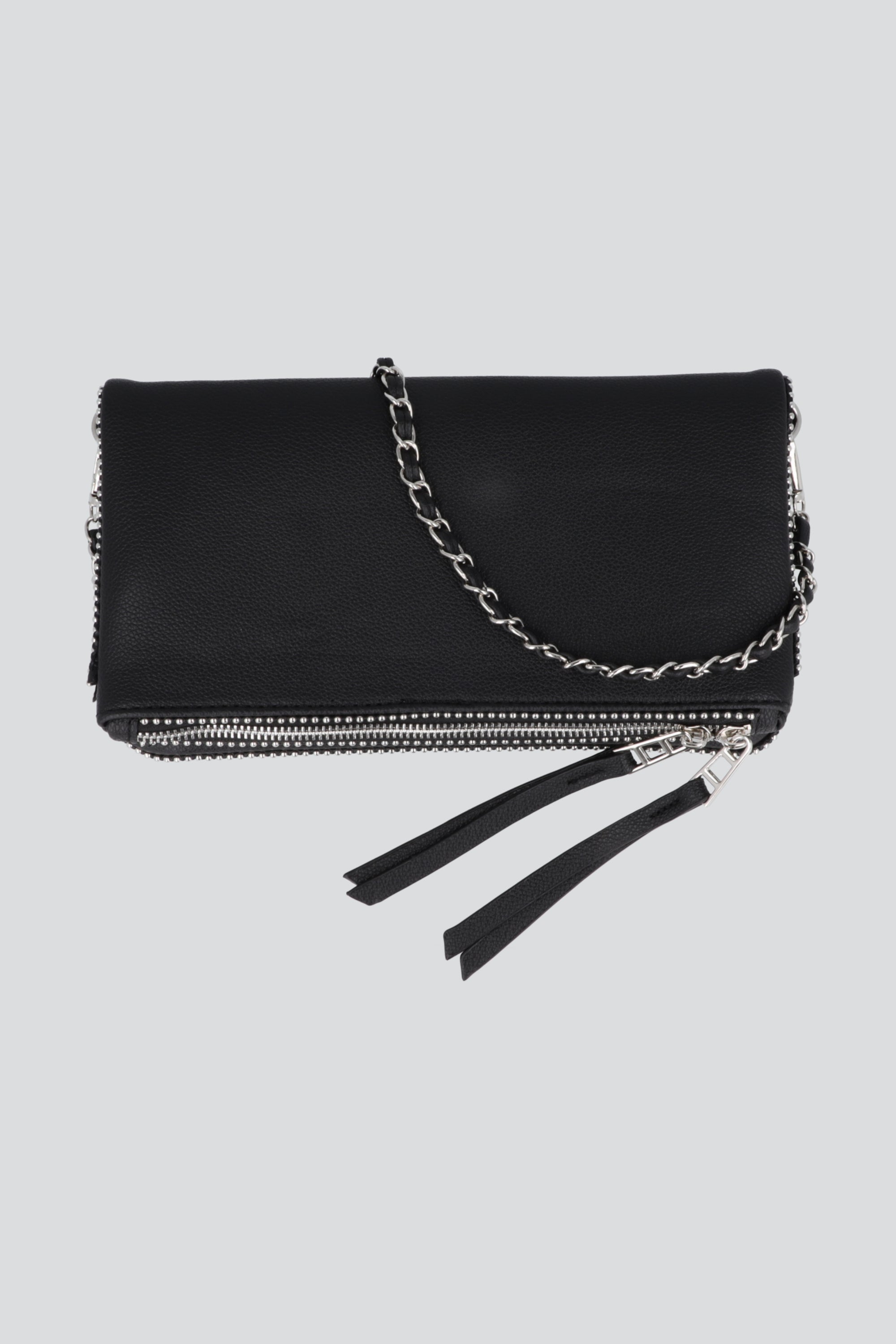 Bolsa crossbody suave cierres NEGRO