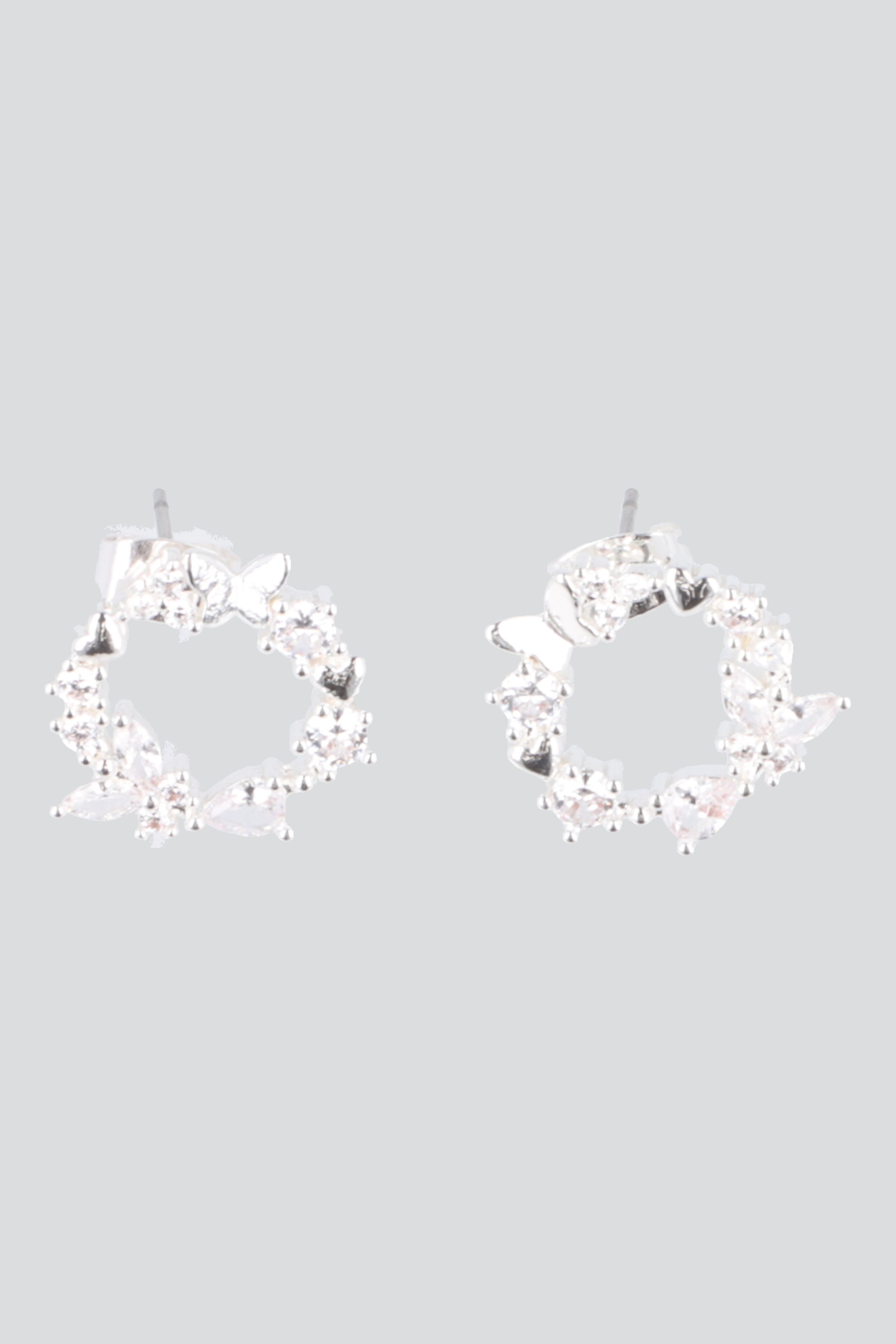 ARETES CIRCULO MARIPOSA PQ PLATA