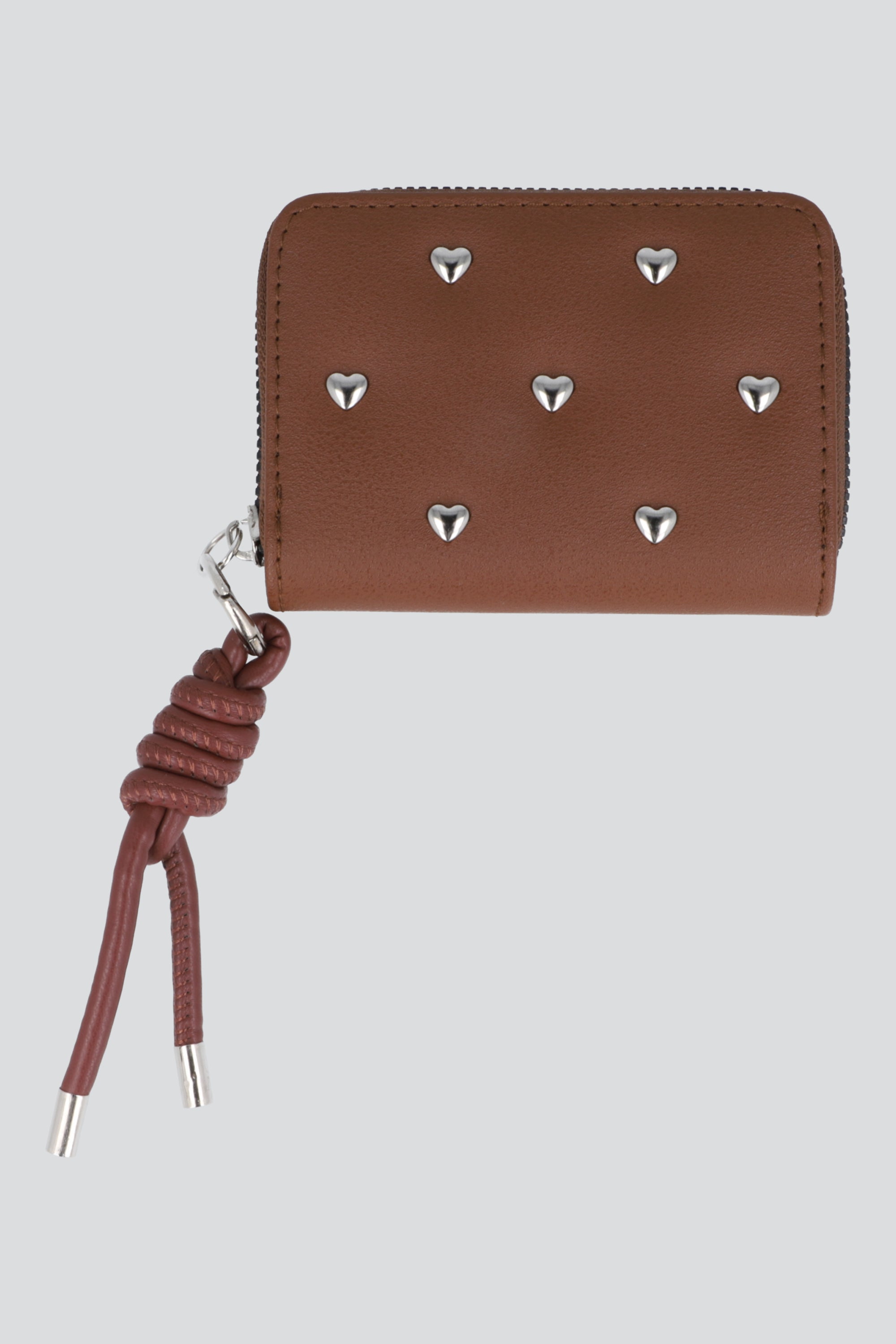 Cartera remaches corazon jareta nudo CAFE