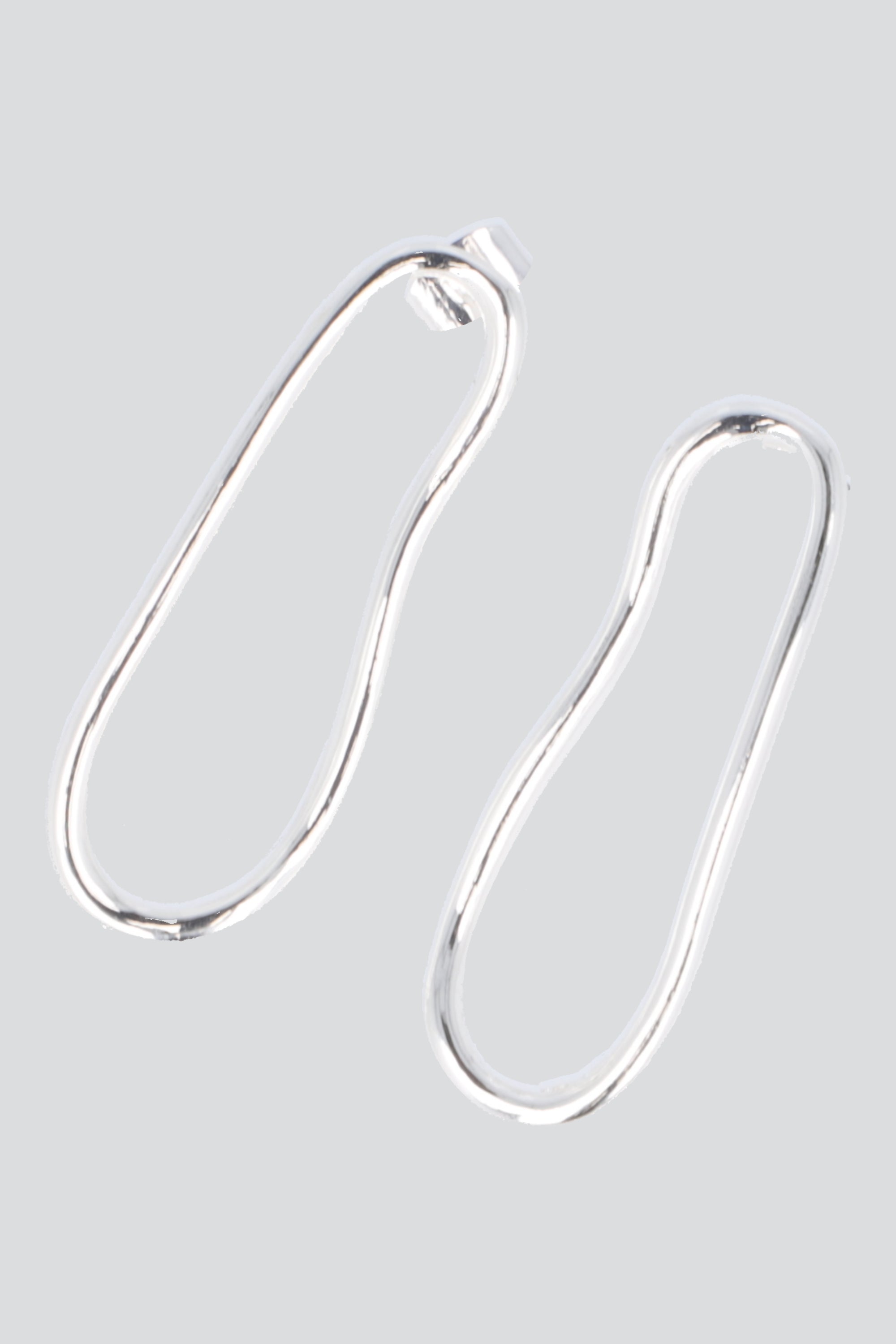 ARETES SILUETA OVALO PQ PLATA