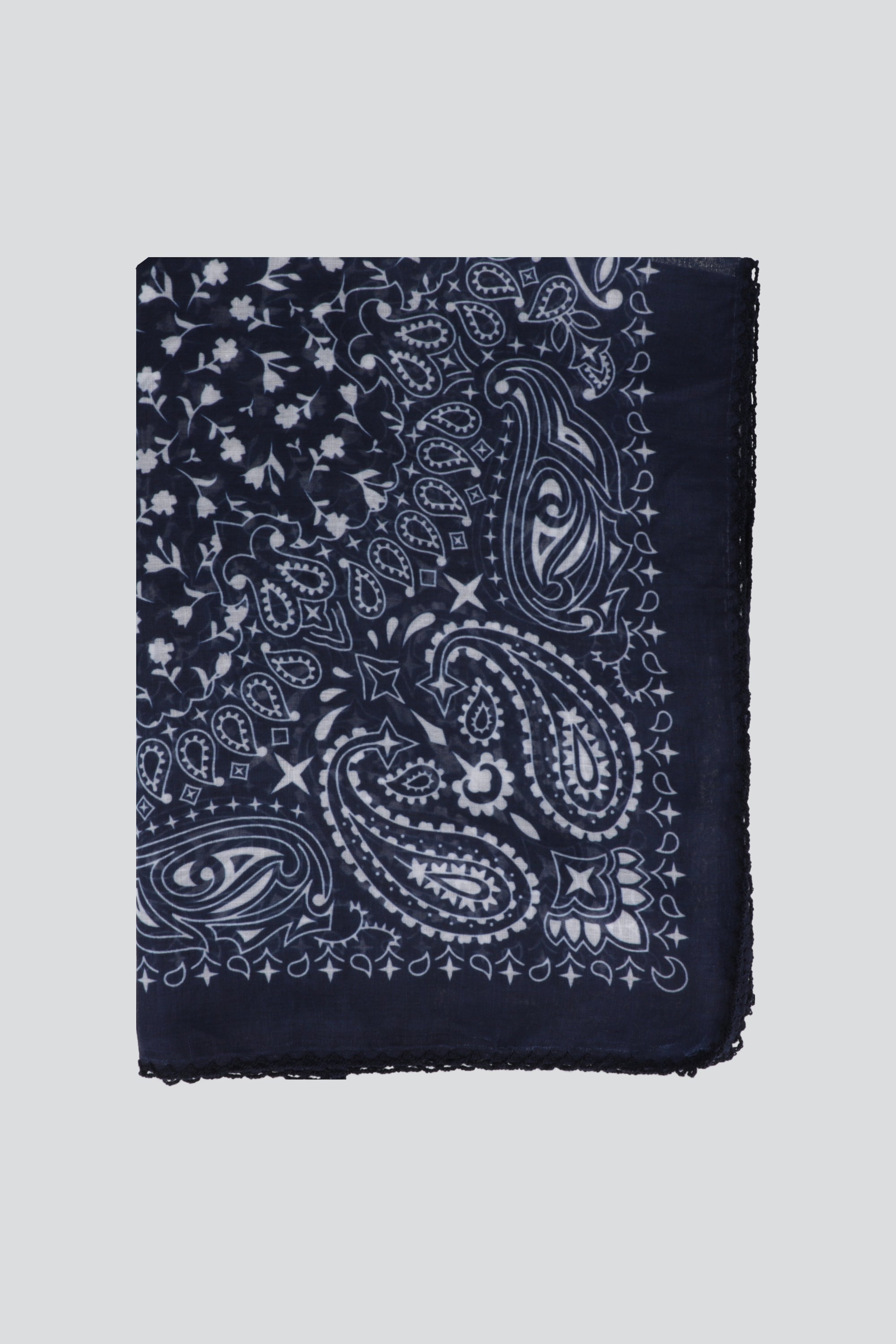 Pañuelo ligero bandana paisleys MARINO
