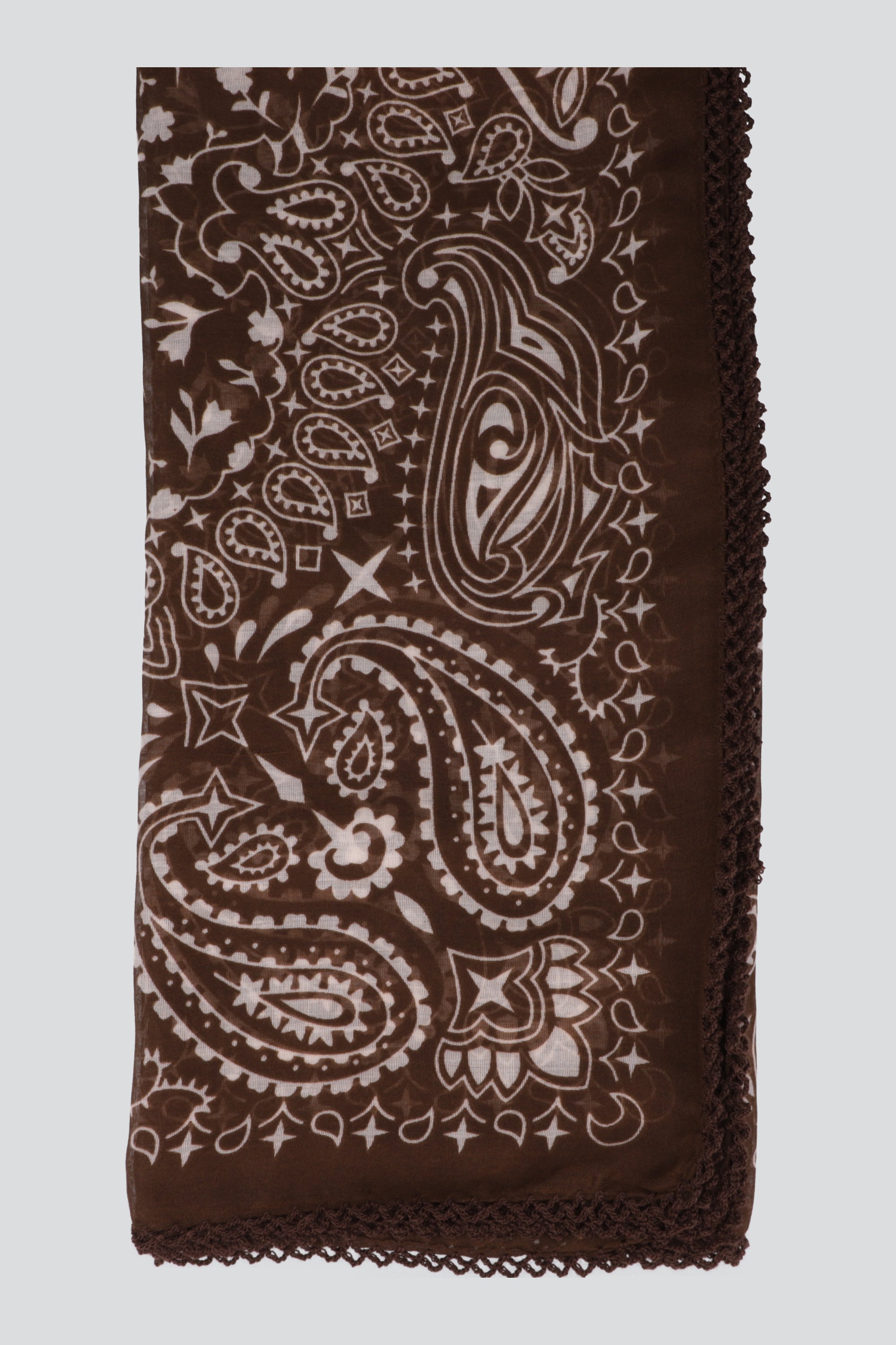 Pañuelo ligero bandana paisleys CAFE