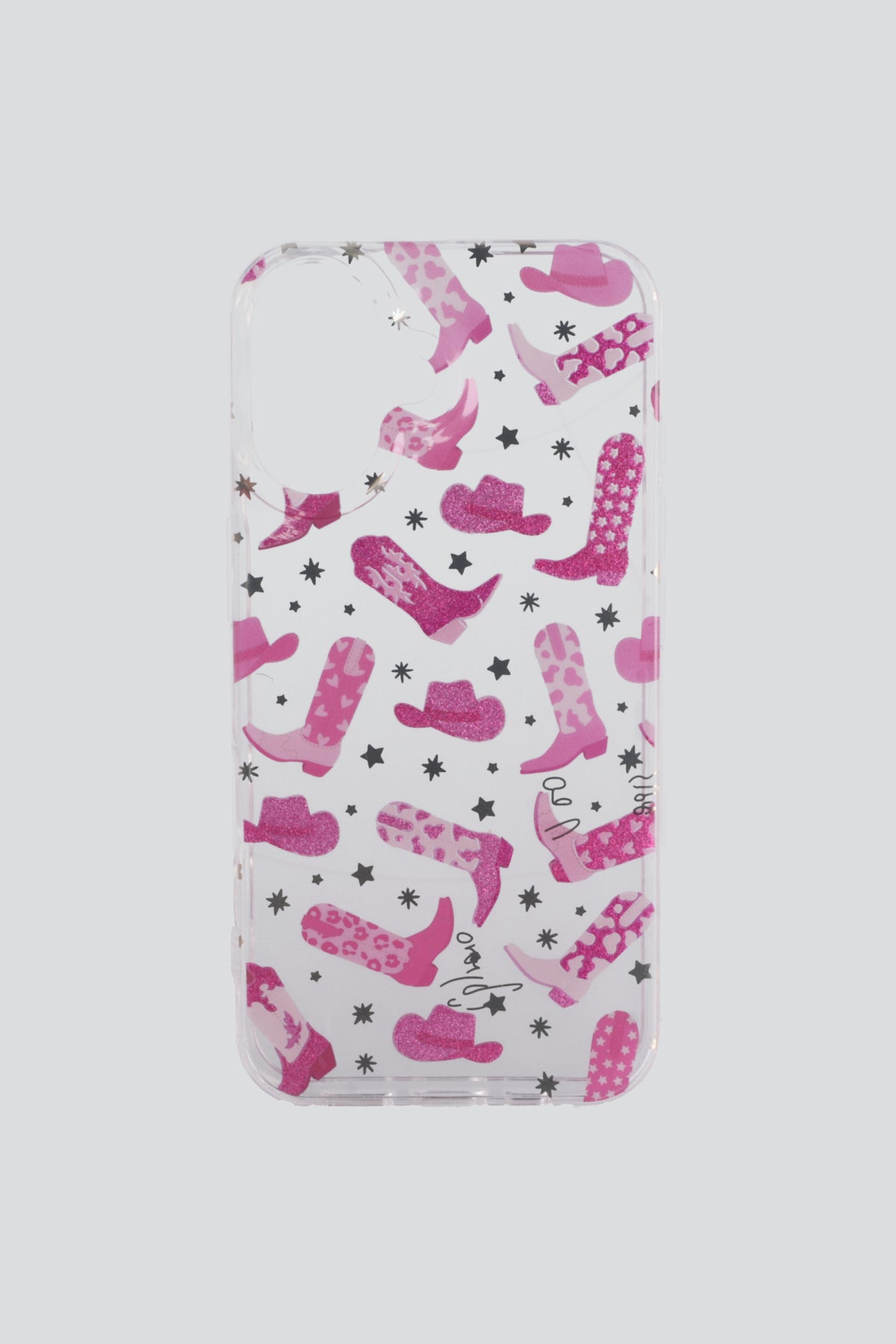 Funda iph 16 print glitter BLANCO