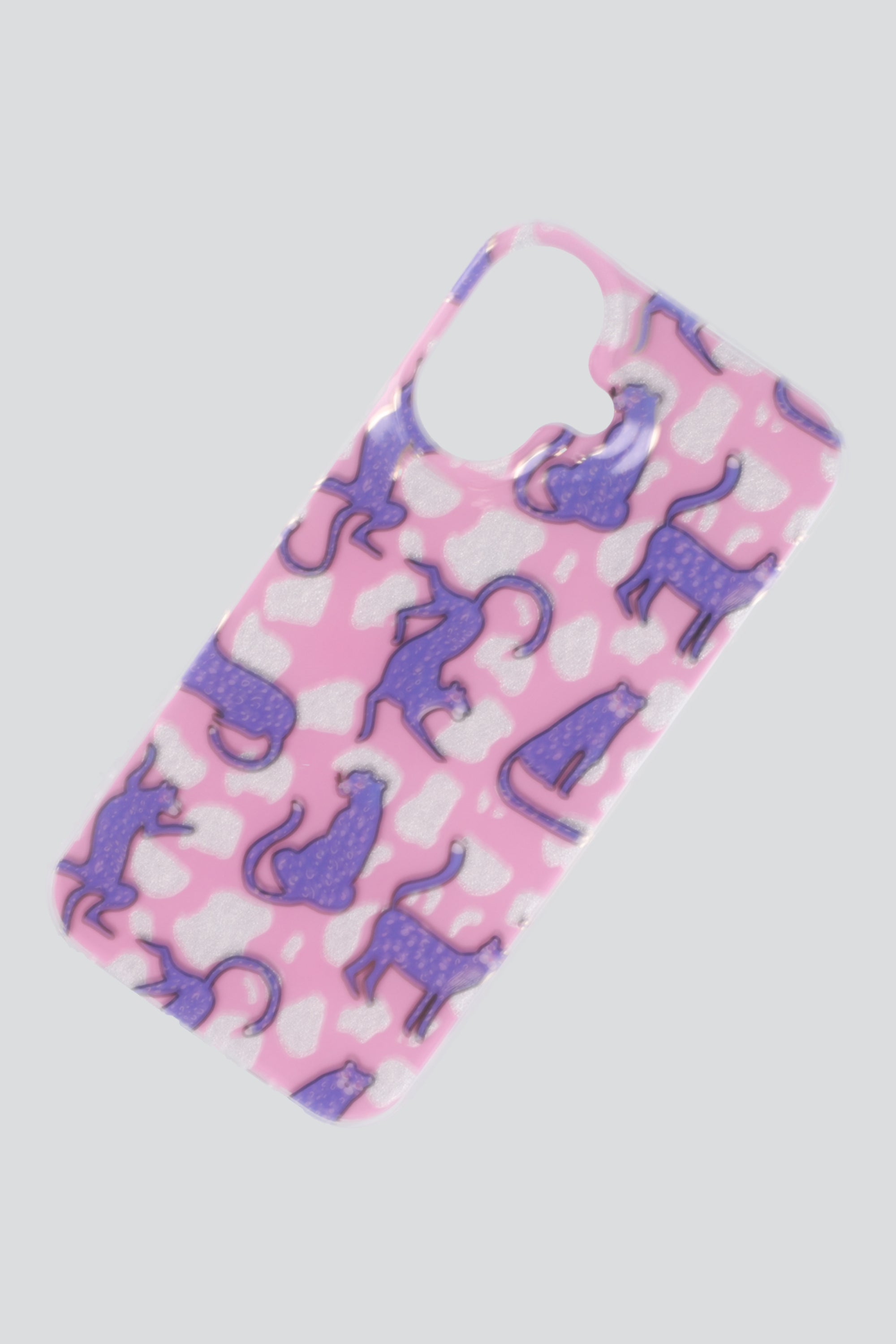 Funda iph 16 print glitter ROSA