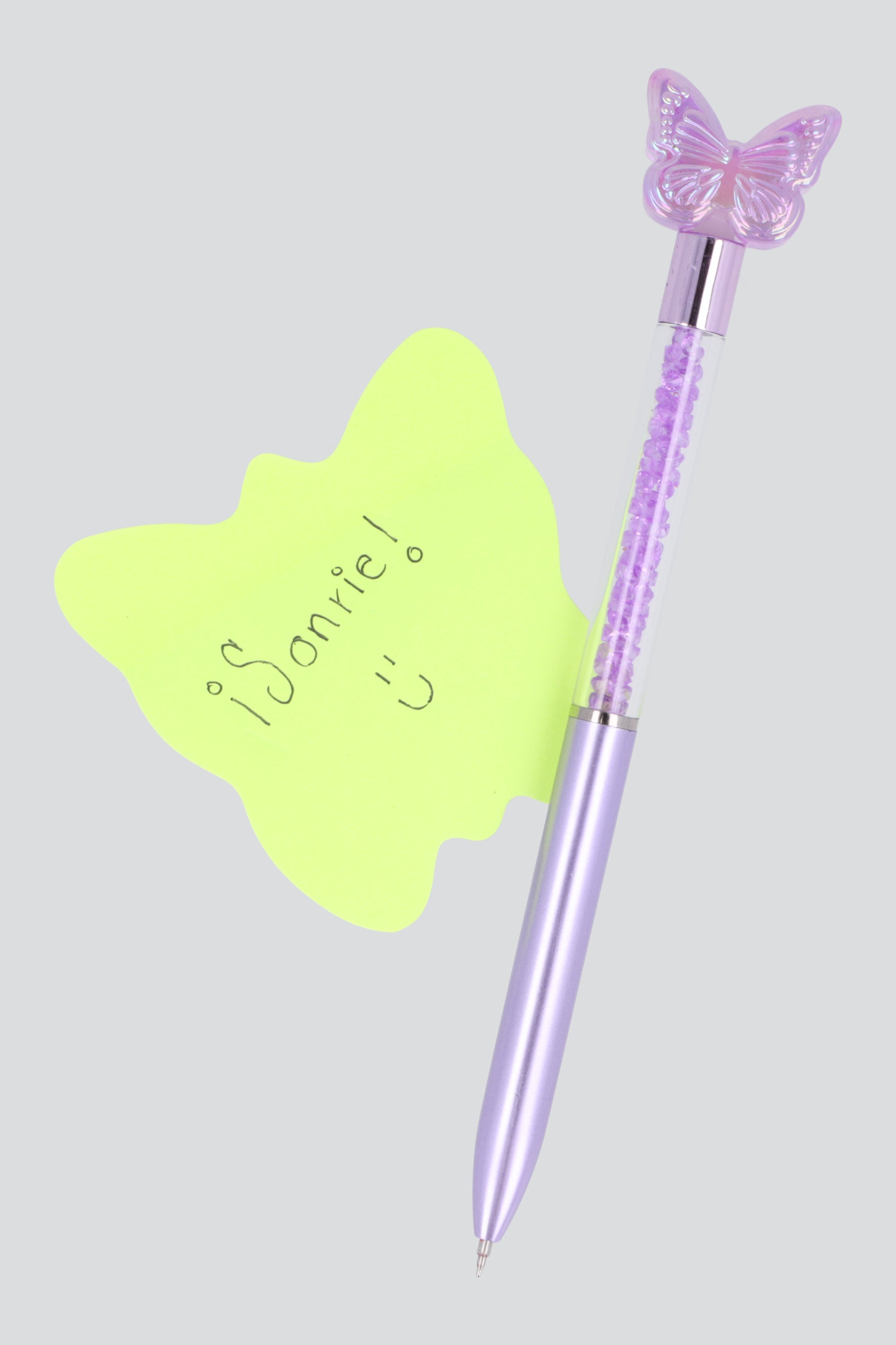 Pluma mariposa glitter MORADO