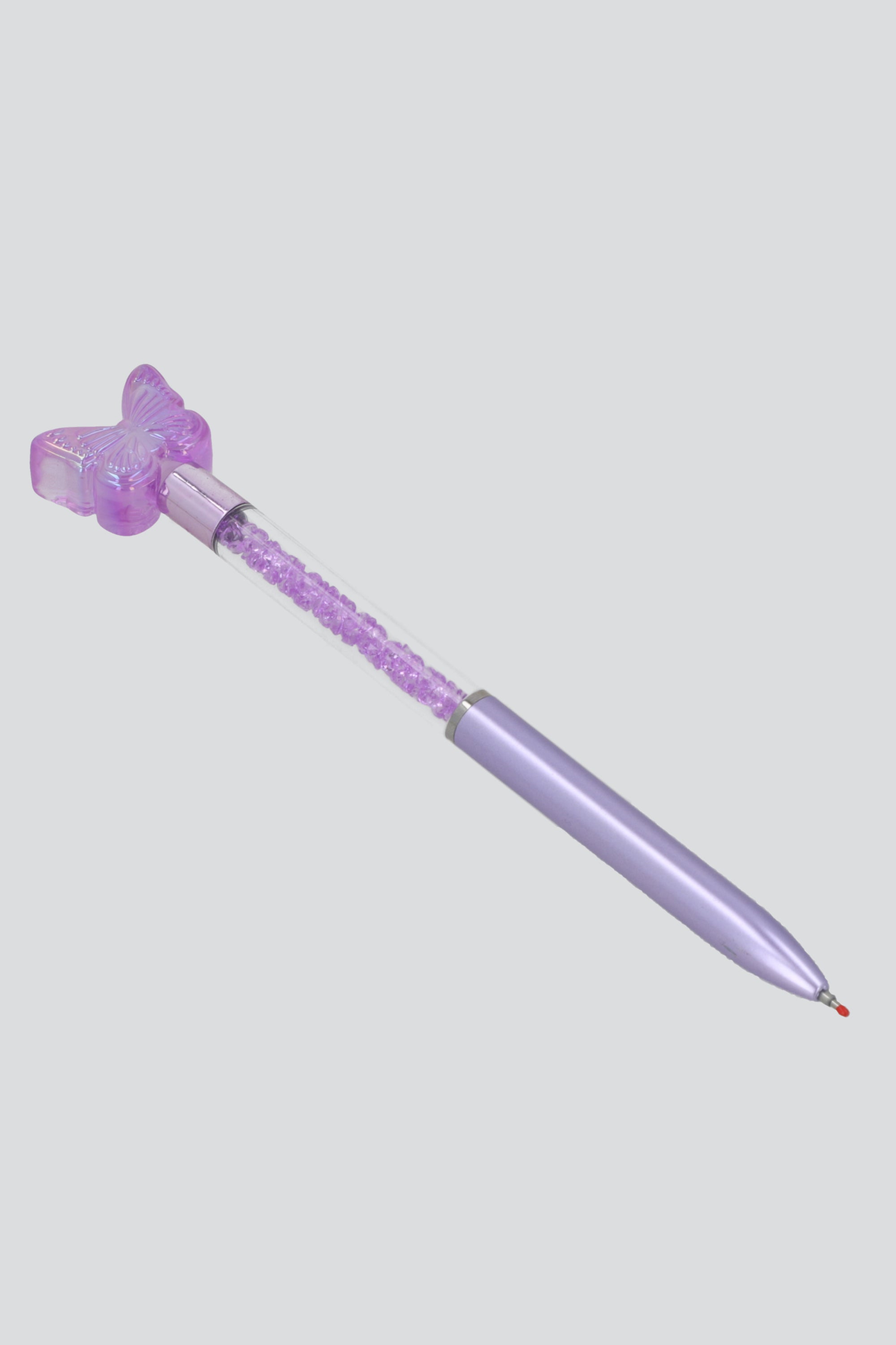 Pluma mariposa glitter MORADO