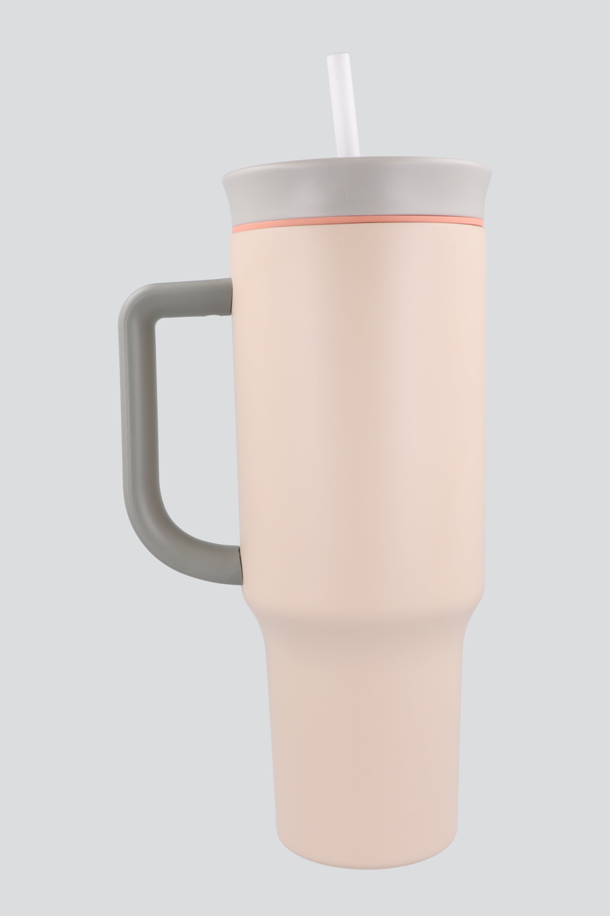 Vaso popote color block 1200 ml BEIGE