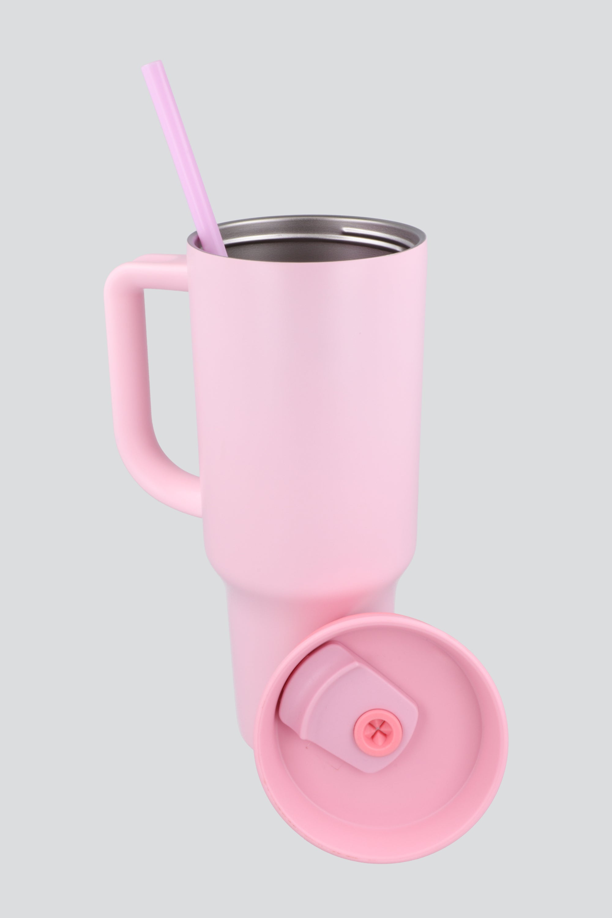 Vaso popote color block 1200 ml ROSA