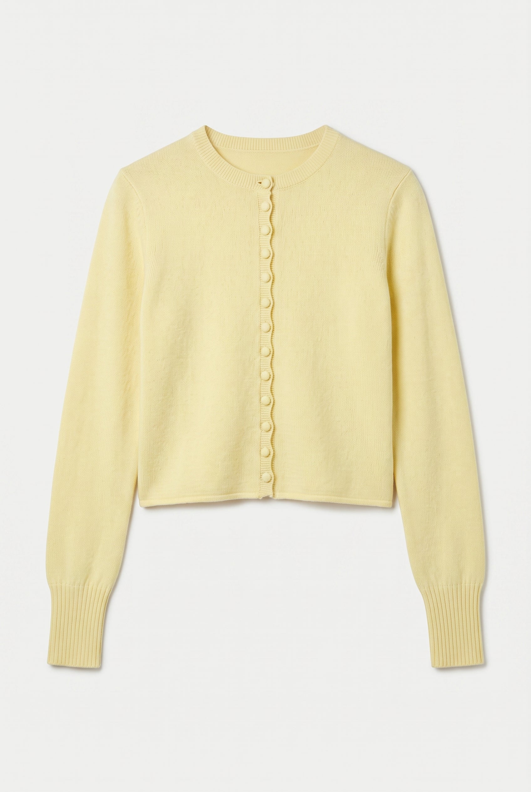 Top Tejito Tipo Cárdigan AMARILLO PASTEL